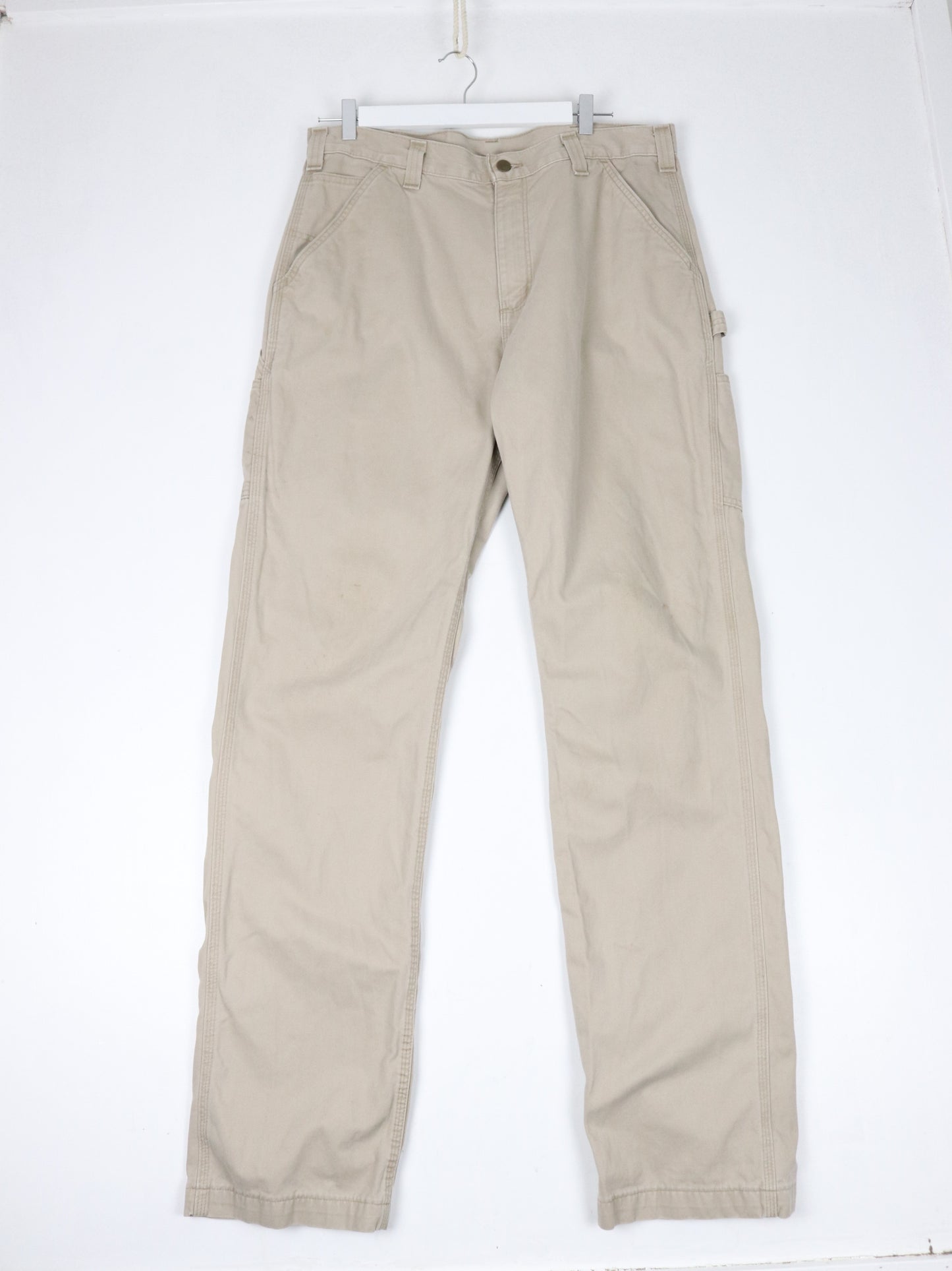 Carhartt Pants Mens 36 x 36 Beige Carpenter Work Wear