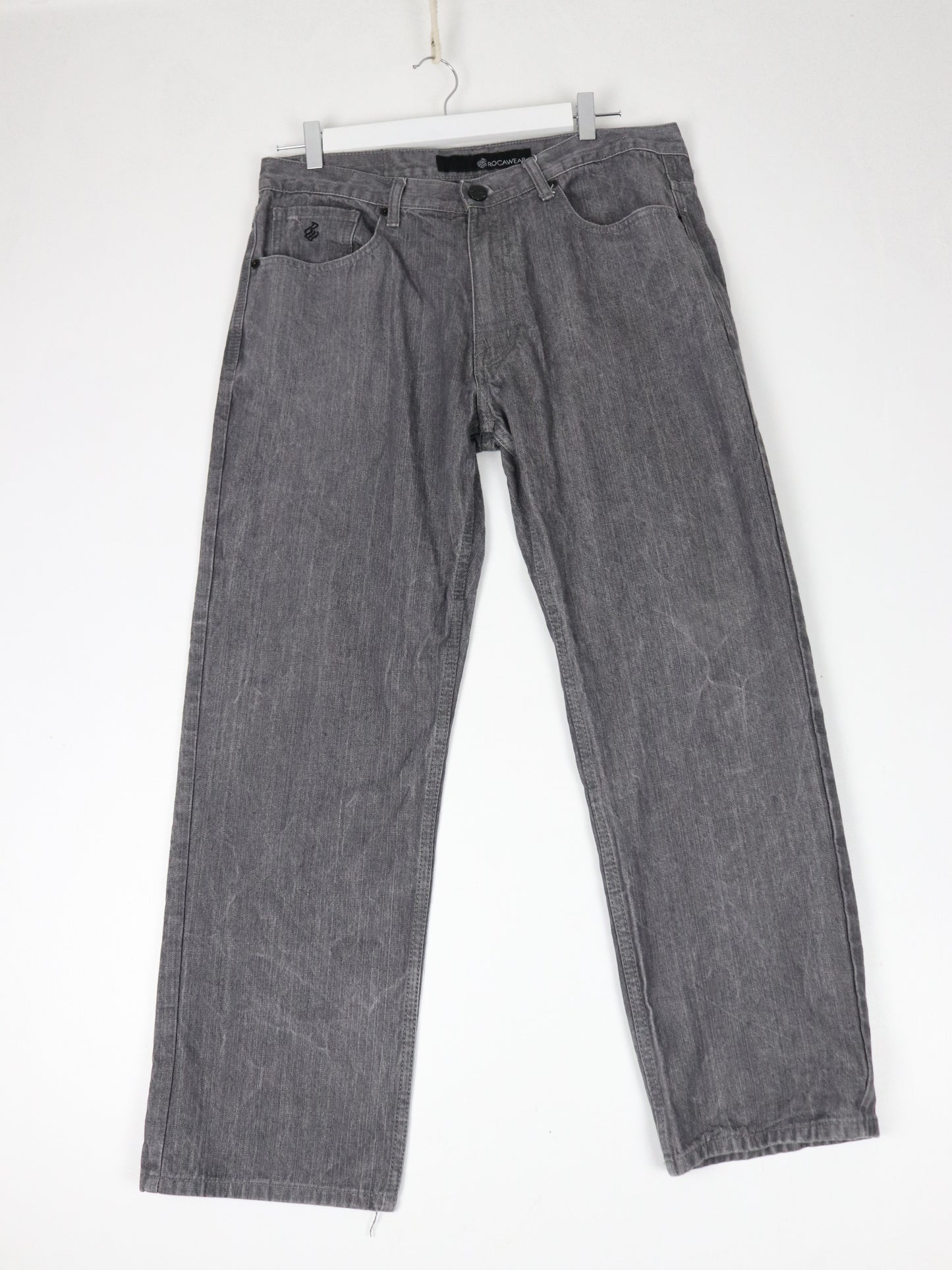 Rocawear Pants Fits Mens 36 x 29 Grey Denim Jeans Y2K