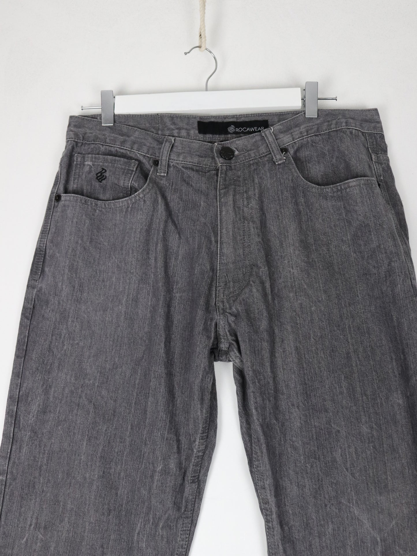 Rocawear Pants Fits Mens 36 x 29 Grey Denim Jeans Y2K