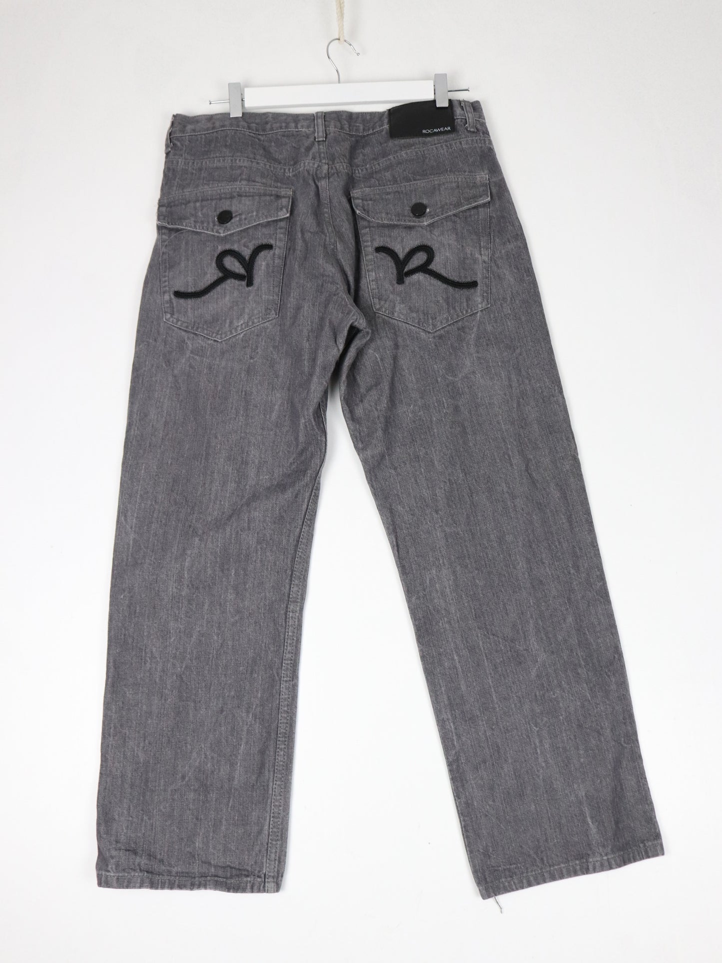 Rocawear Pants Fits Mens 36 x 29 Grey Denim Jeans Y2K