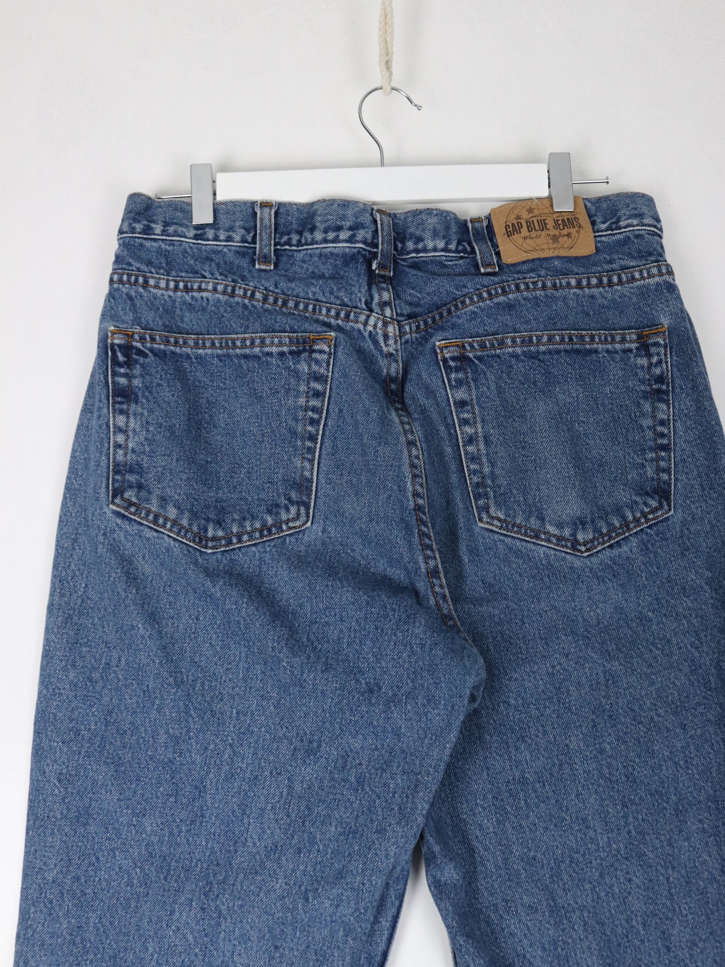 Vintage Gap Pants Mens 34 x 30 Blue Denim Jeans Relaxed Fit