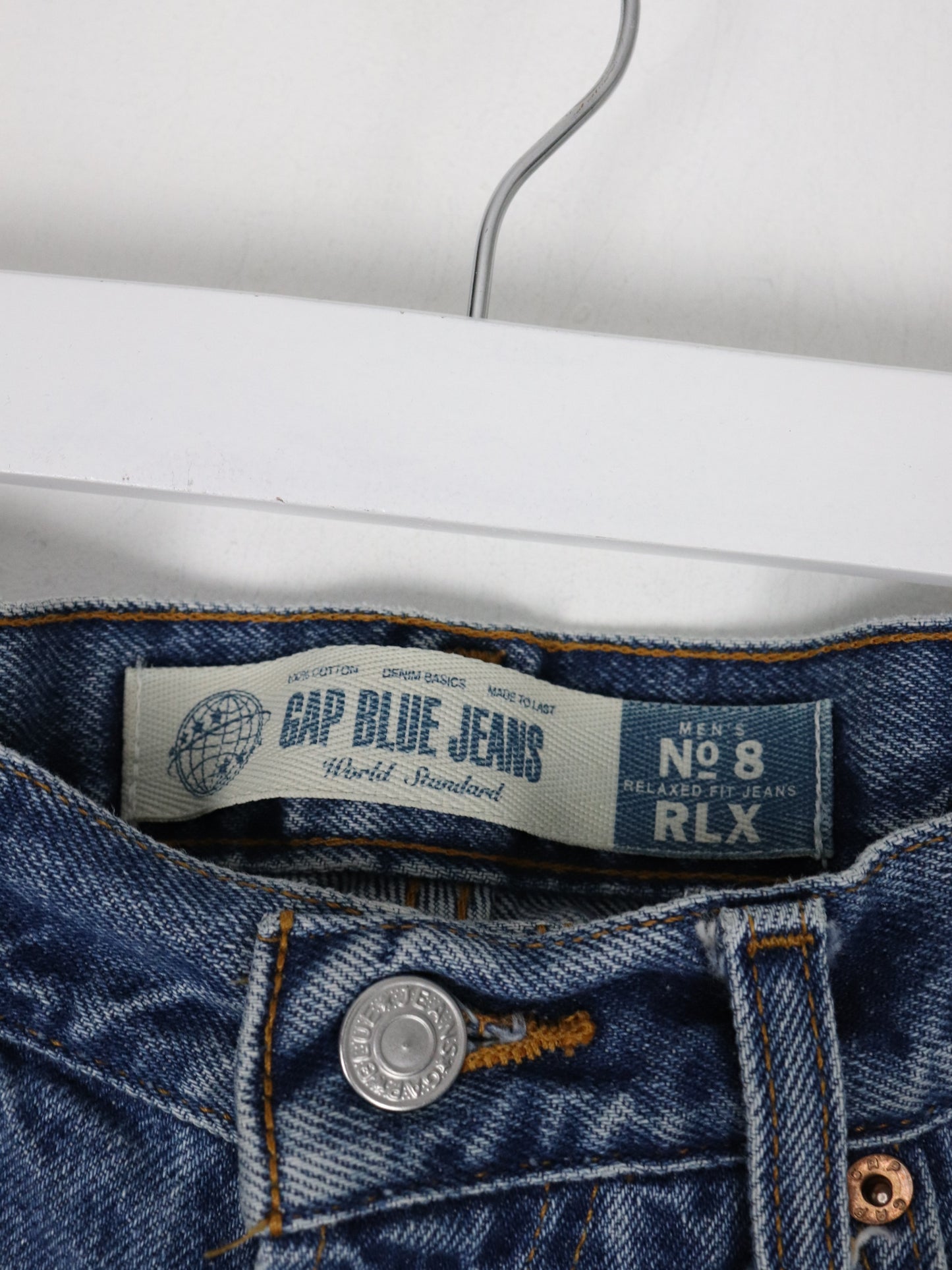 Vintage Gap Pants Mens 34 x 30 Blue Denim Jeans Relaxed Fit