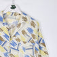 Vintage Adidas Shirt Mens Small White Button Up Short Sleeve