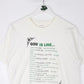 Vintage God is Like T Shirt Mens Large White 90s