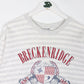 Vintage Breckinridge T Shirt Fits Mens Large Grey Striped