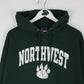 Northwest College Sweatshirt Mens Large Green Champion Hoodie