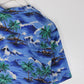 Vintage Evalani Shirt Mens Large Blue Hawaiian Floral Button Up