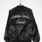 Vintage Golden Girls Band Jacket Mens Large Black Satin Bomber