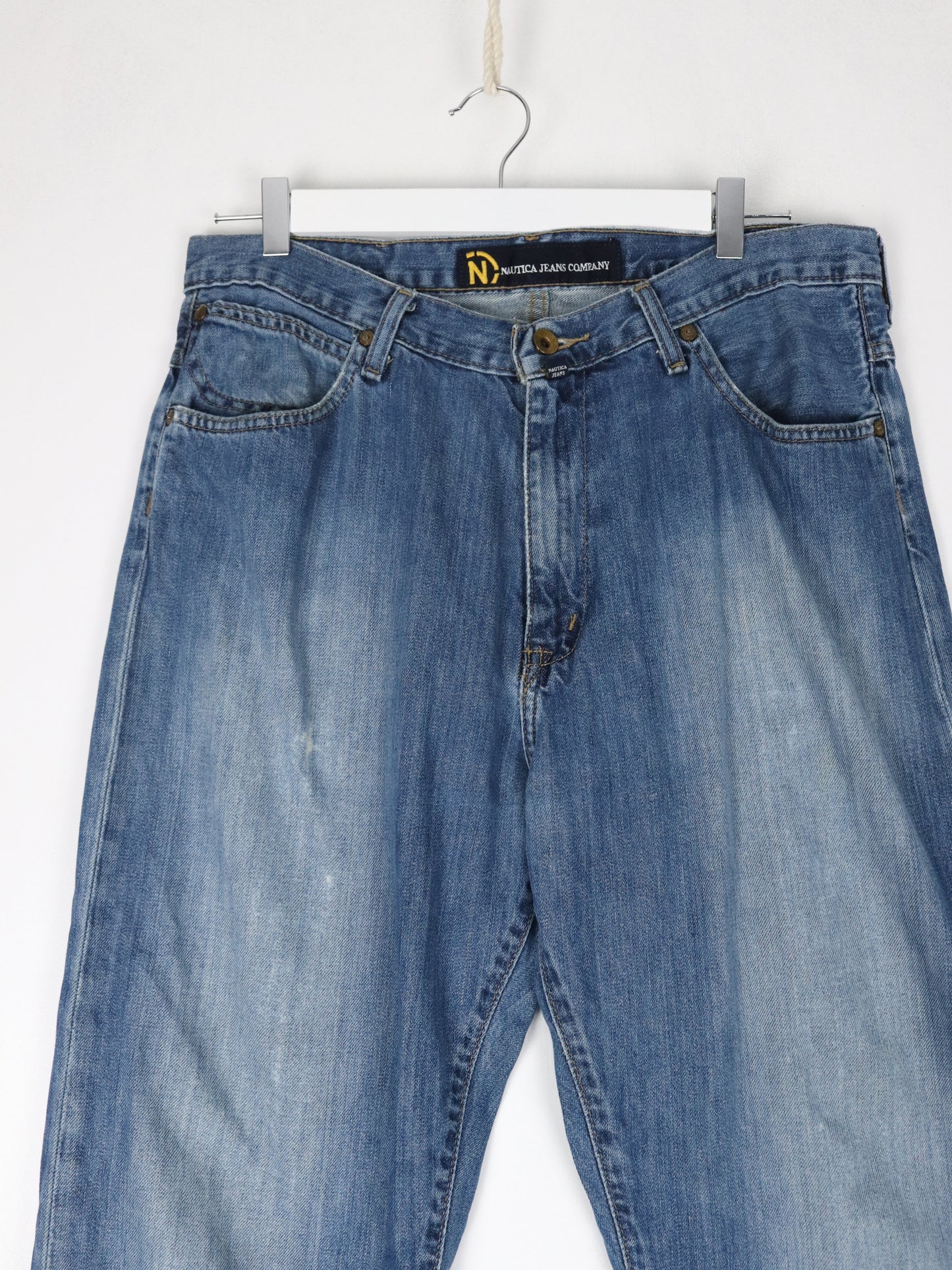 Vintage Nautica Pants Mens 34 x 34 Blue Denim Jeans