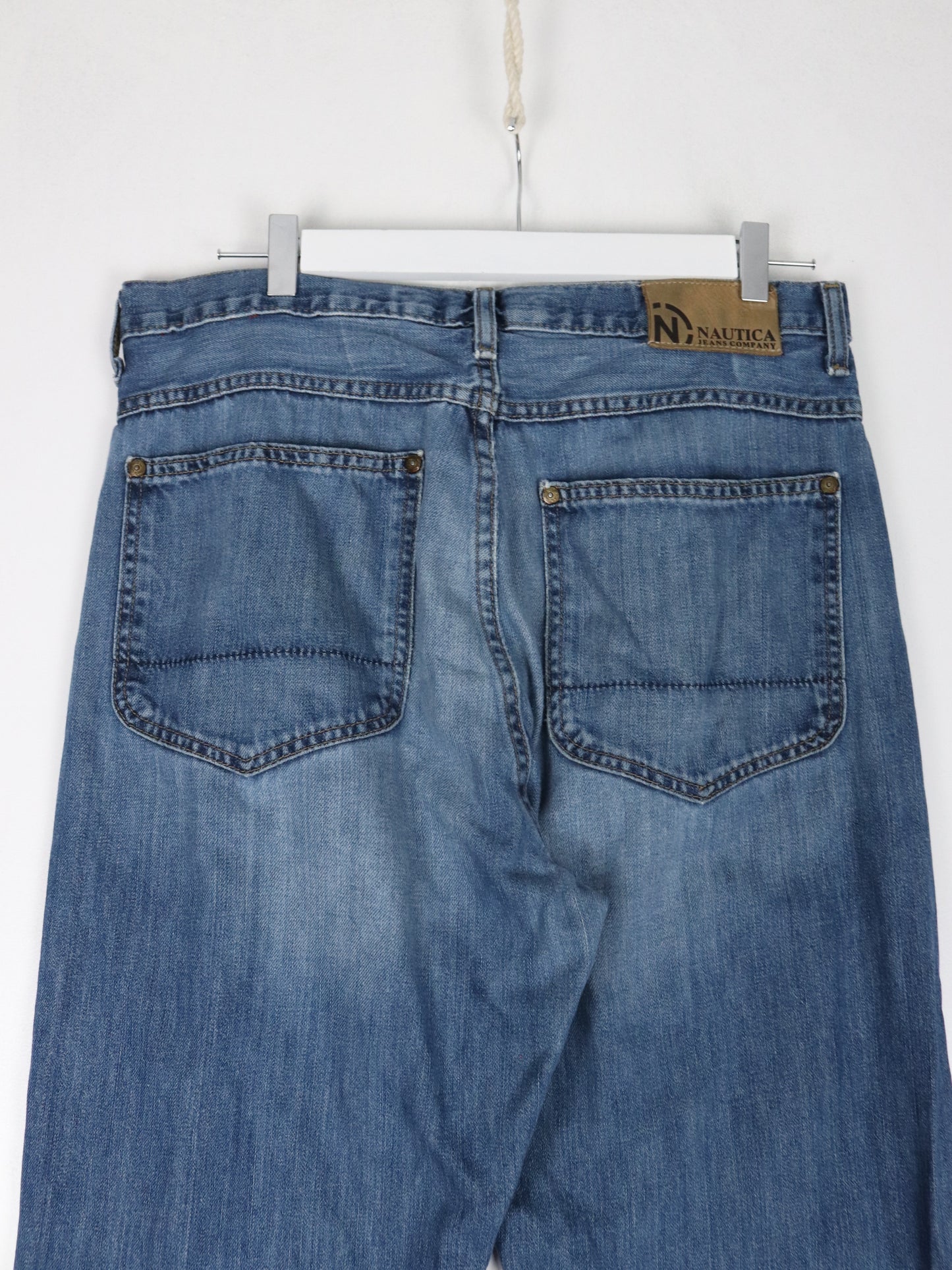 Vintage Nautica Pants Mens 34 x 34 Blue Denim Jeans