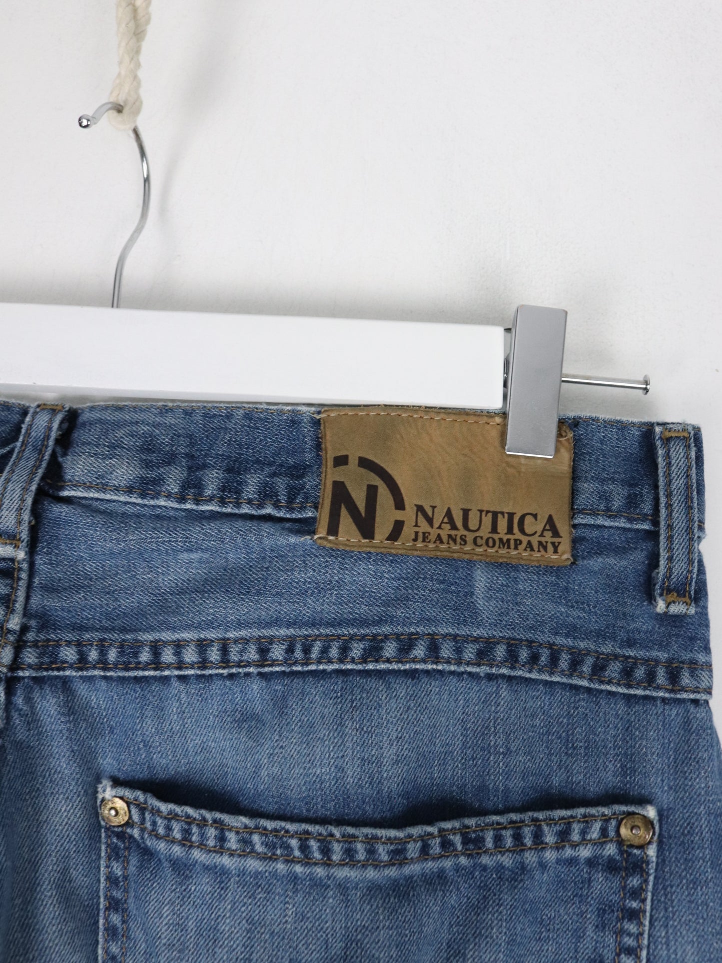 Vintage Nautica Pants Mens 34 x 34 Blue Denim Jeans