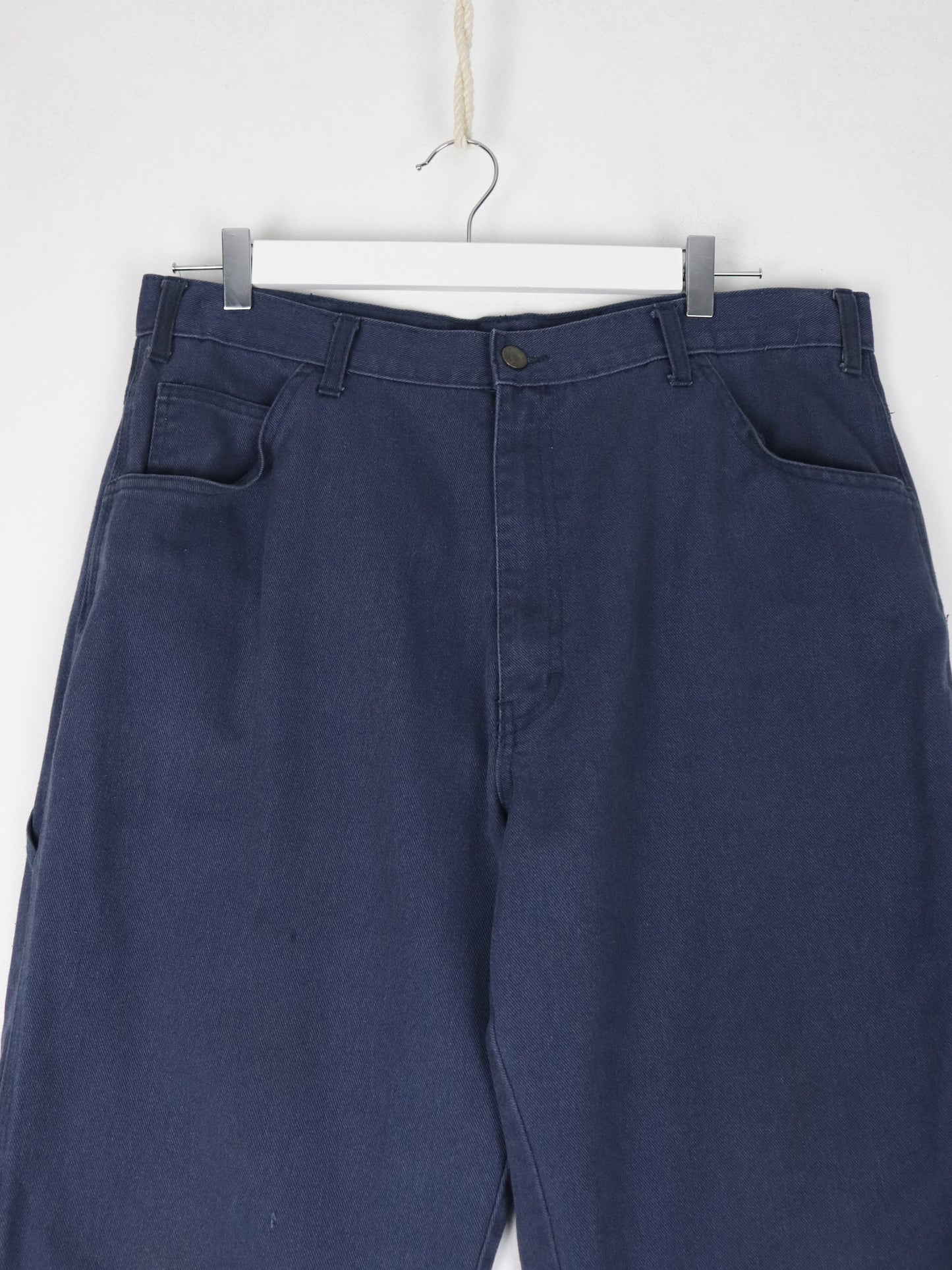 Work Pants Fits Mens 36 x 28 Blue Carpenter