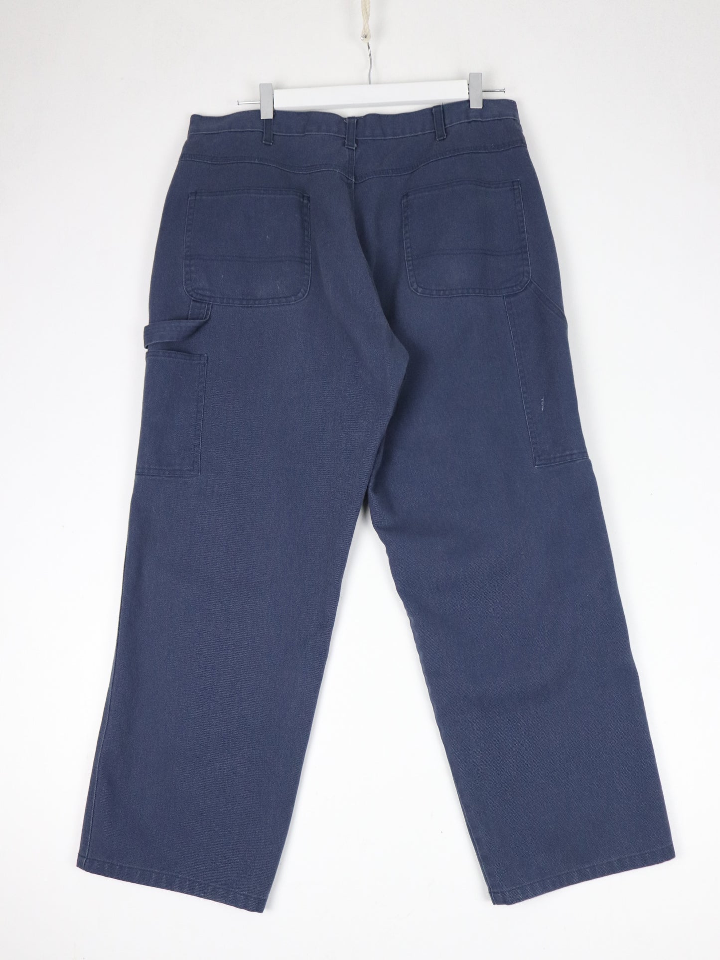 Work Pants Fits Mens 36 x 28 Blue Carpenter