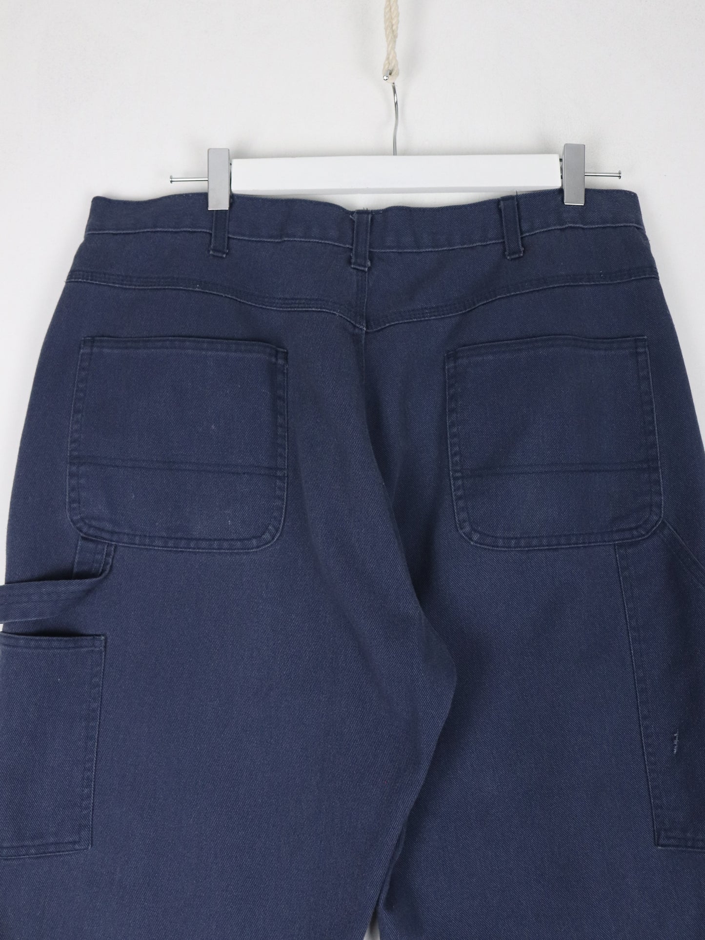 Work Pants Fits Mens 36 x 28 Blue Carpenter