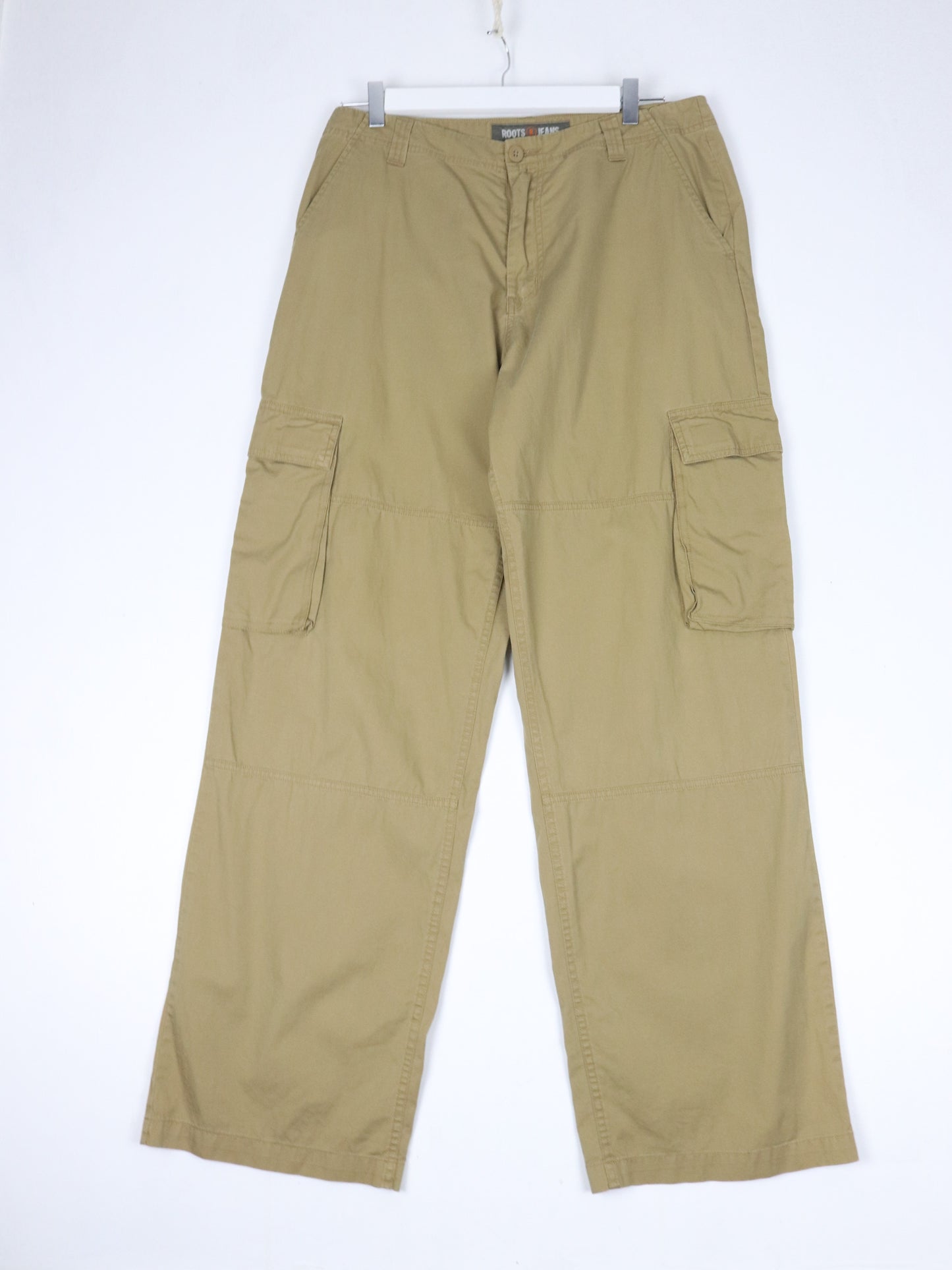 Roots Pants Mens 34 x 33 Beige Cargo