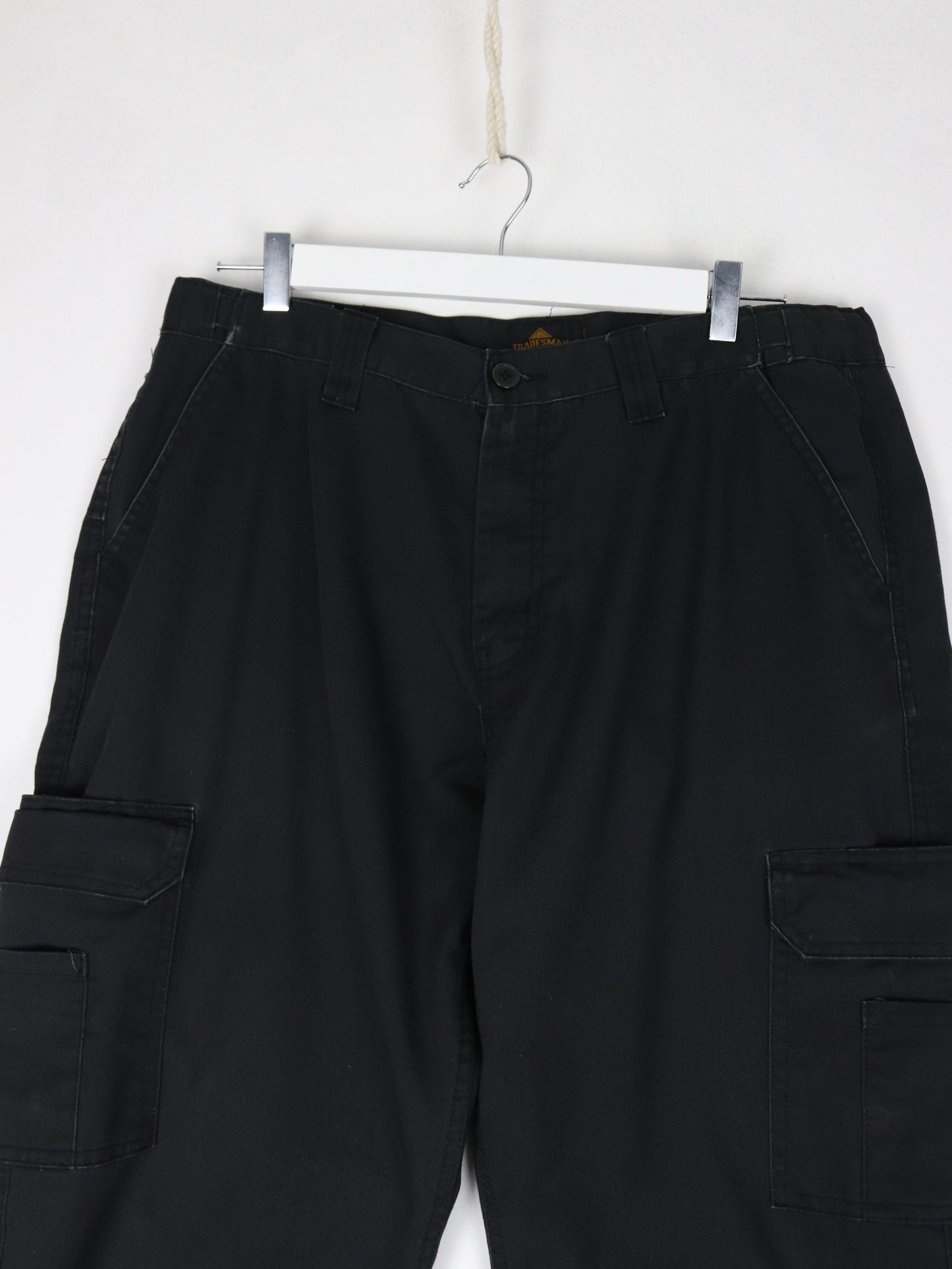 Tradesmax Pants Fits Mens 36 x 28 Black Cargo