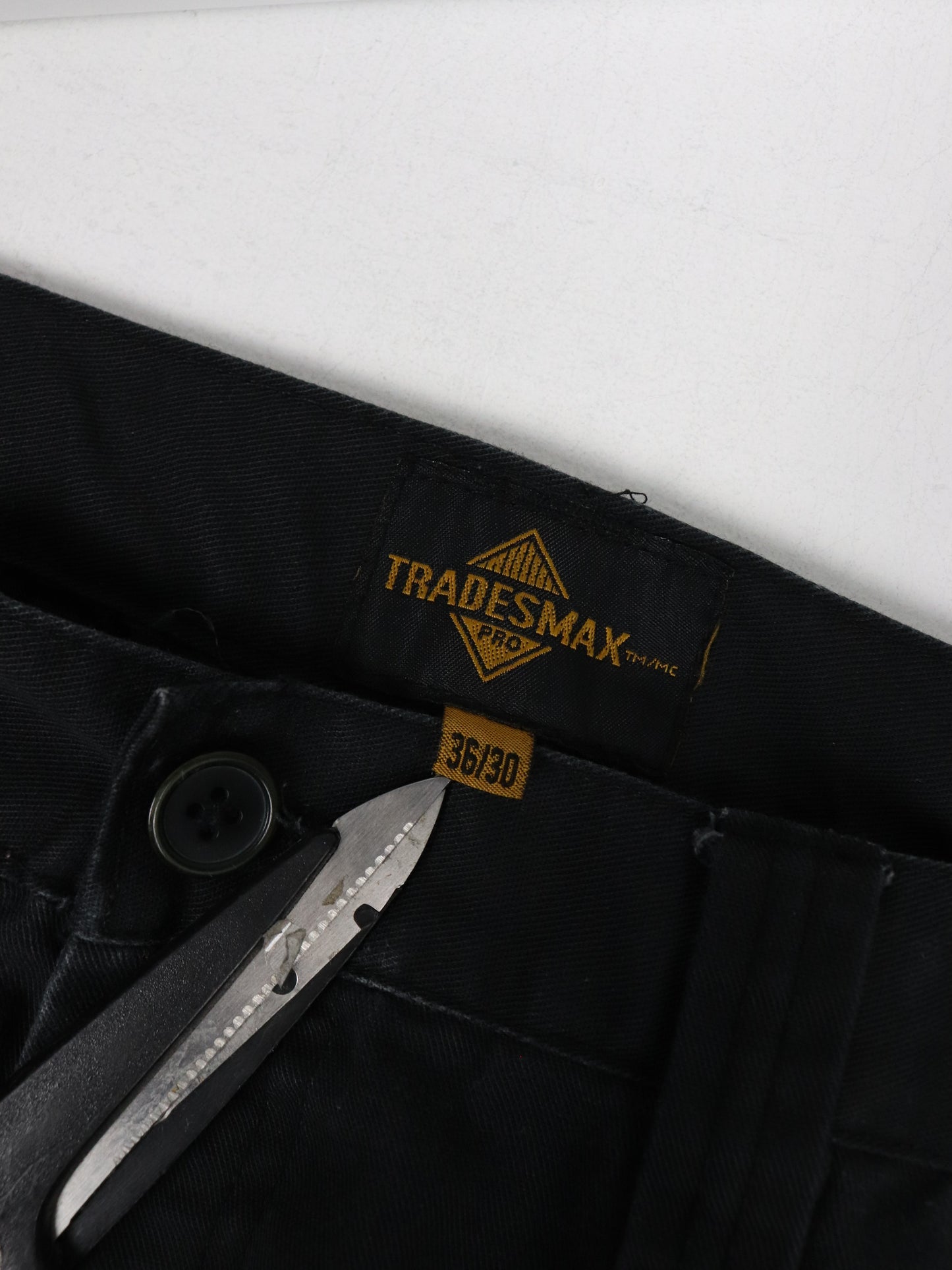 Tradesmax Pants Fits Mens 36 x 28 Black Cargo