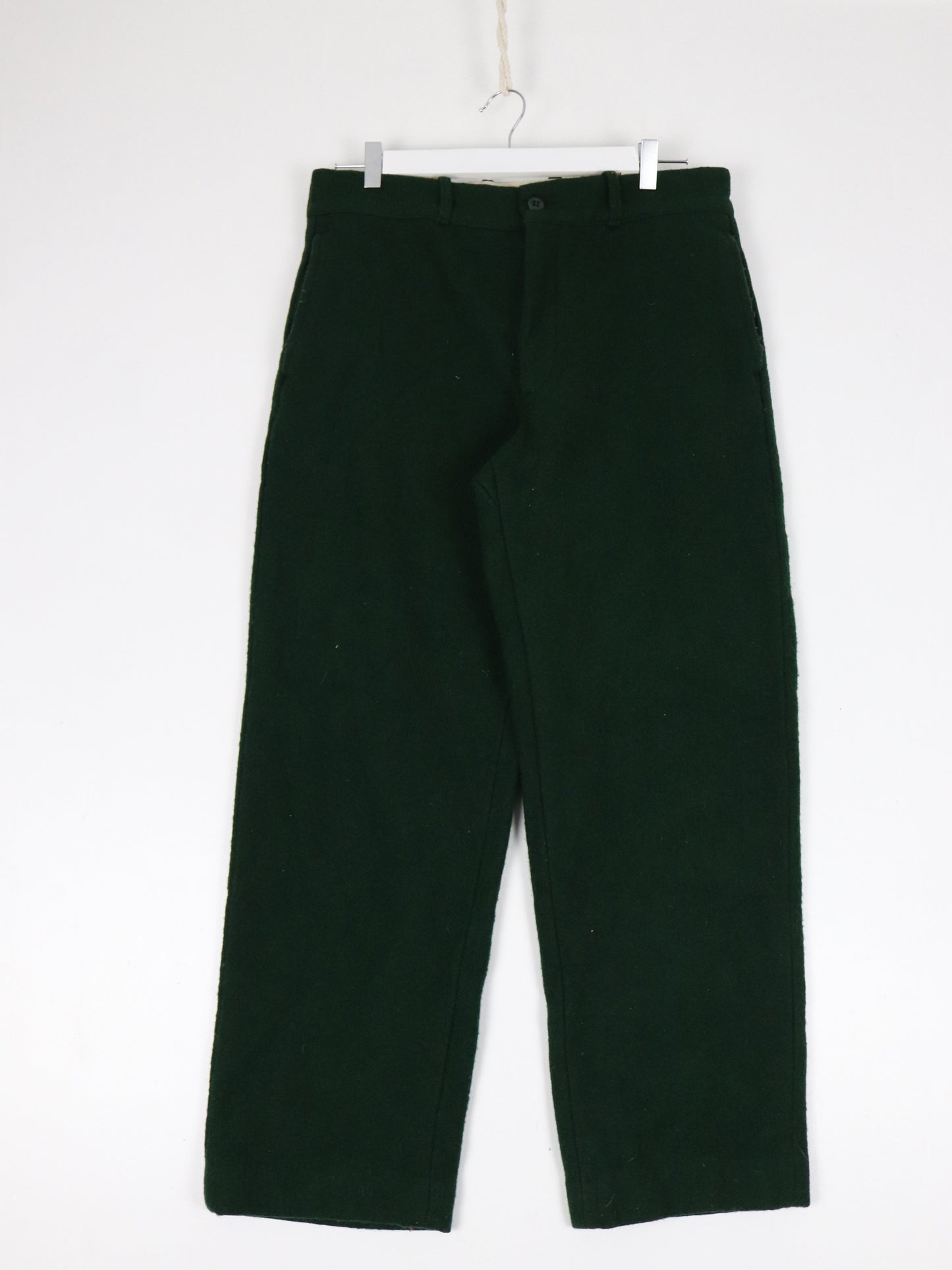Vintage Johnson Wollen Mills Pants Mens 34 x 29 Green Wool Outdoors
