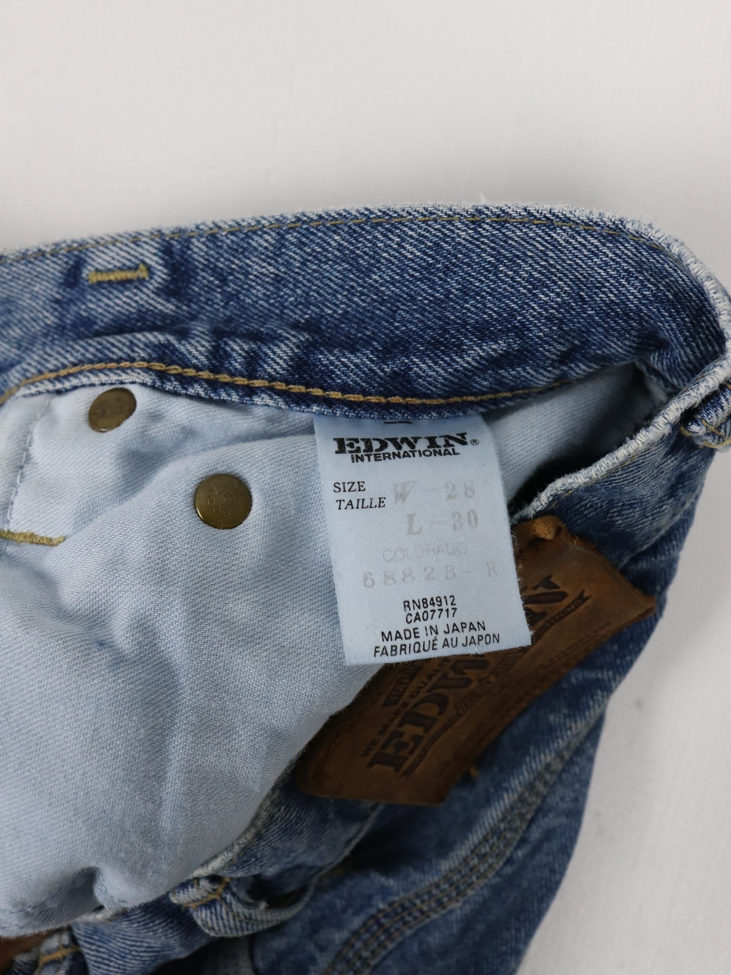 Vintage Edwin Pants Fits Mens 26 x 29 Blue Denim Jeans