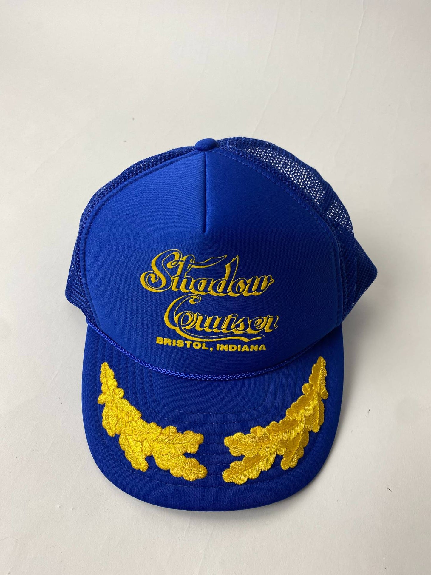 Vintage Shadow Cruiser Hat Cap Adult Blue Trucker Snap Back