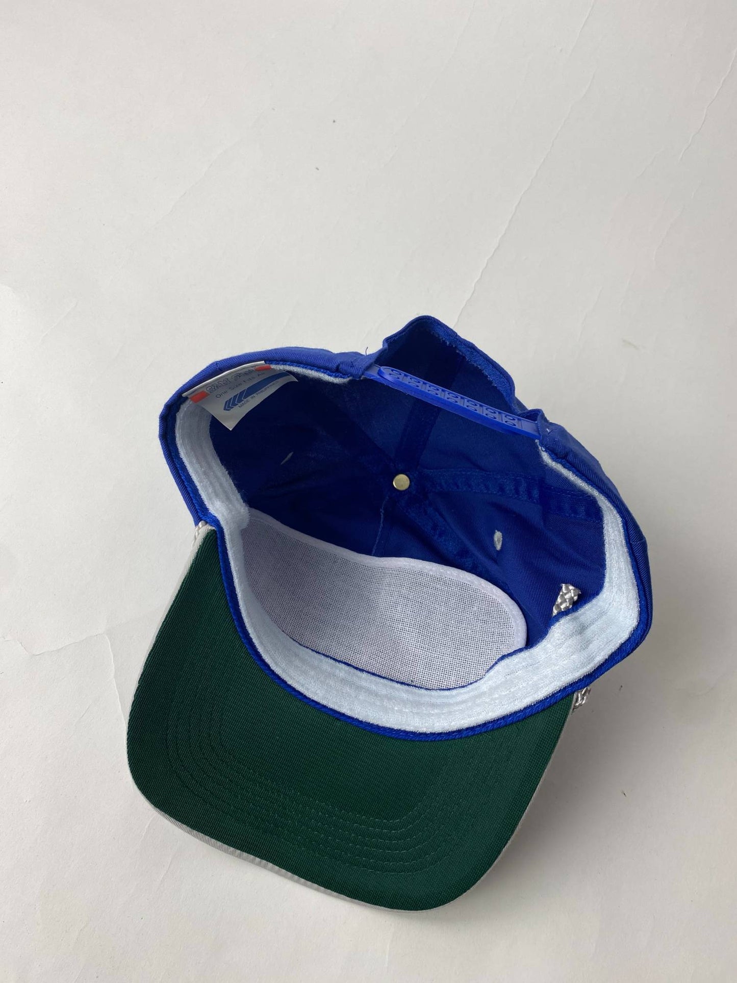 Vintage Texas Hat Cap Adult Blue Snap Back Script Logo