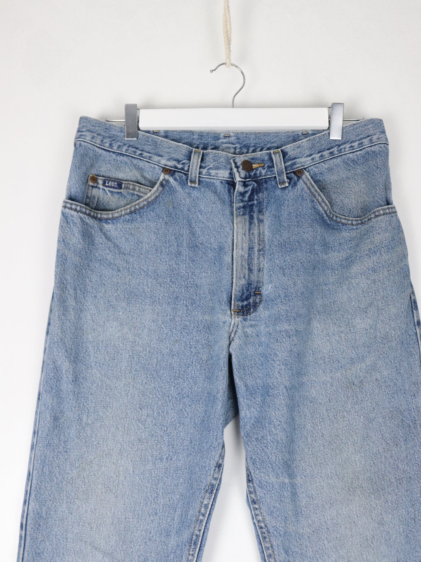 Vintage Lee Pants Mens 34 x 30 Blue Denim Jeans