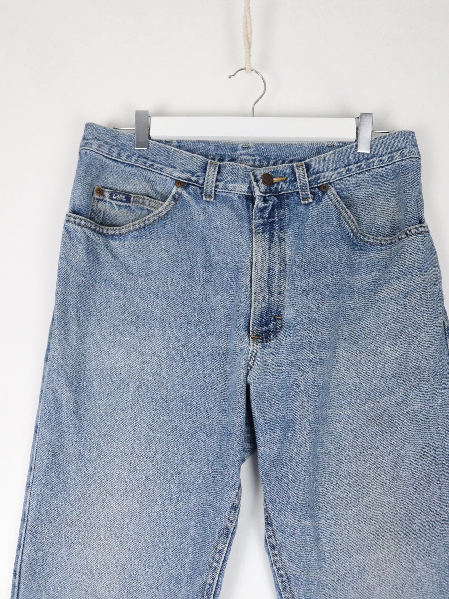 Vintage Lee Pants Mens 34 x 30 Blue Denim Jeans