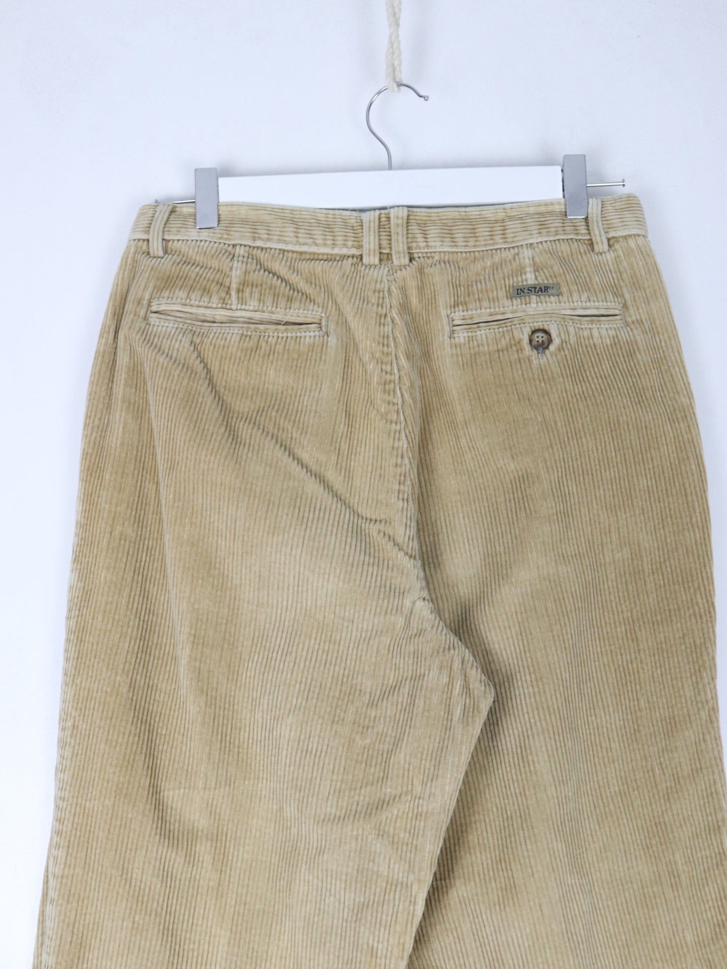 In Star Pants Mens 30 x 27 Beige Corduroy