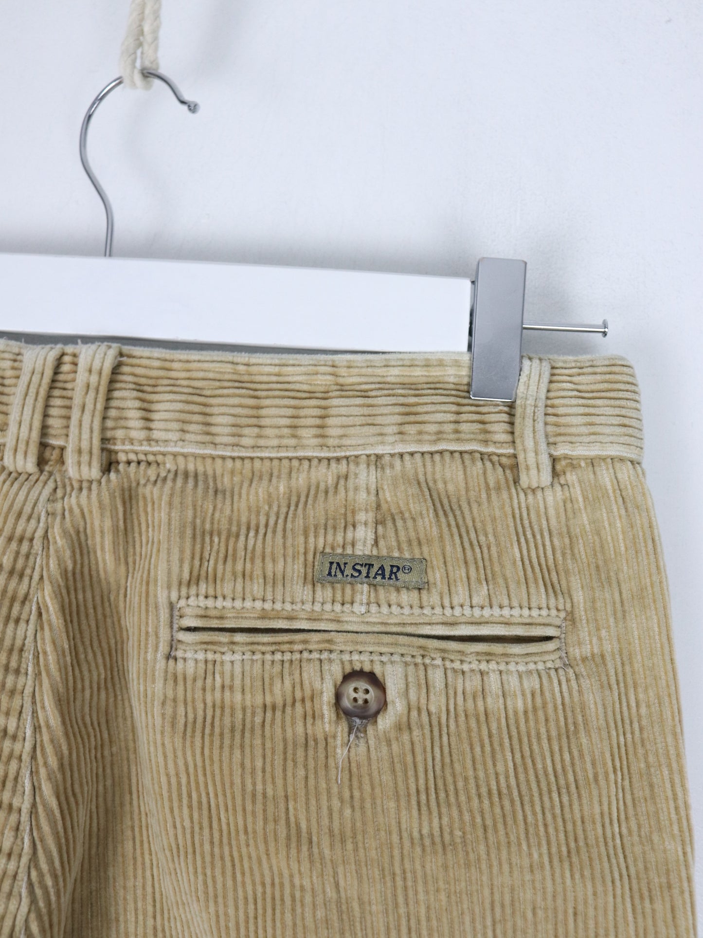 In Star Pants Mens 30 x 27 Beige Corduroy