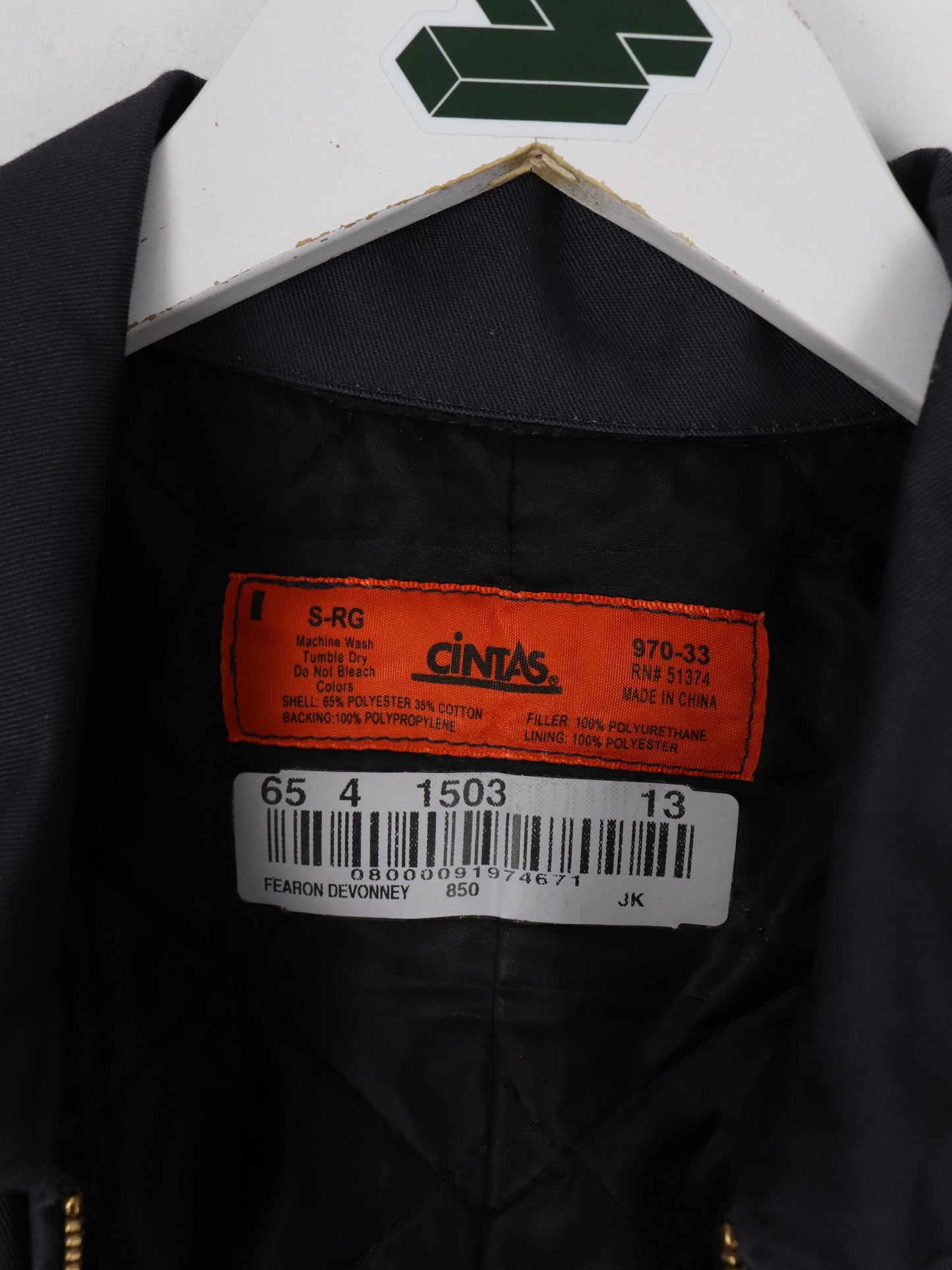 Cintas Jacket Mens Small Grey Work Uniform