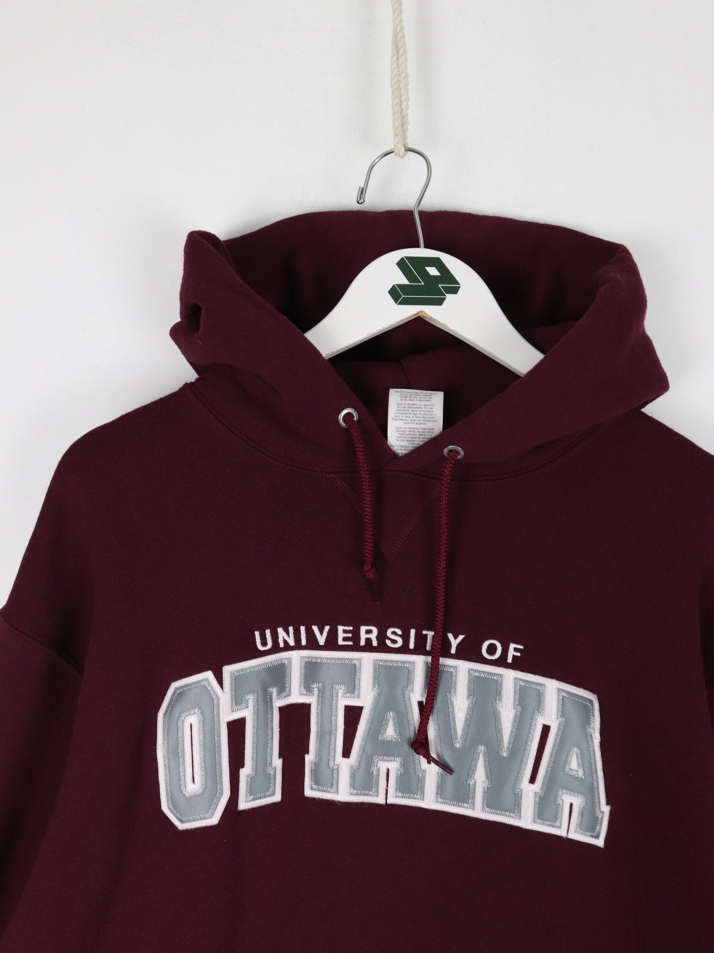 Vintage University of Ottawa Sweatshirt Mens XL Red College Hoodie