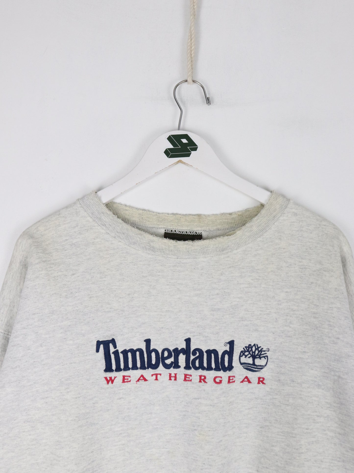 Vintage Timberland Weathergear Sweatshirt Mens Large Grey 90s