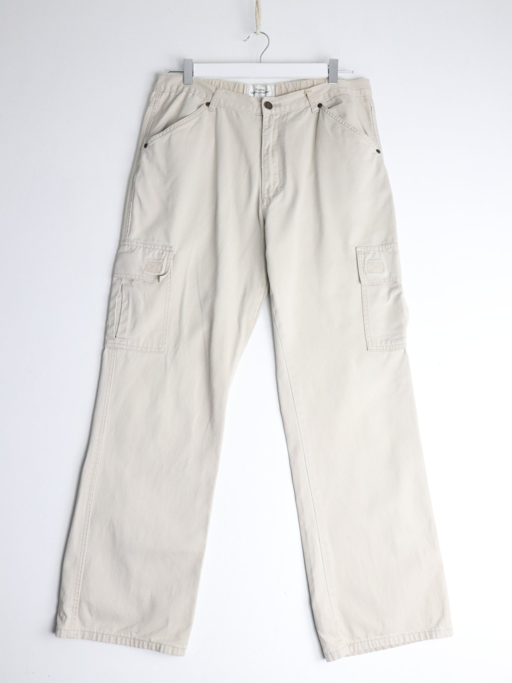 Vintage Sears Pants Fits Mens 34 x 29 Beige Cargo