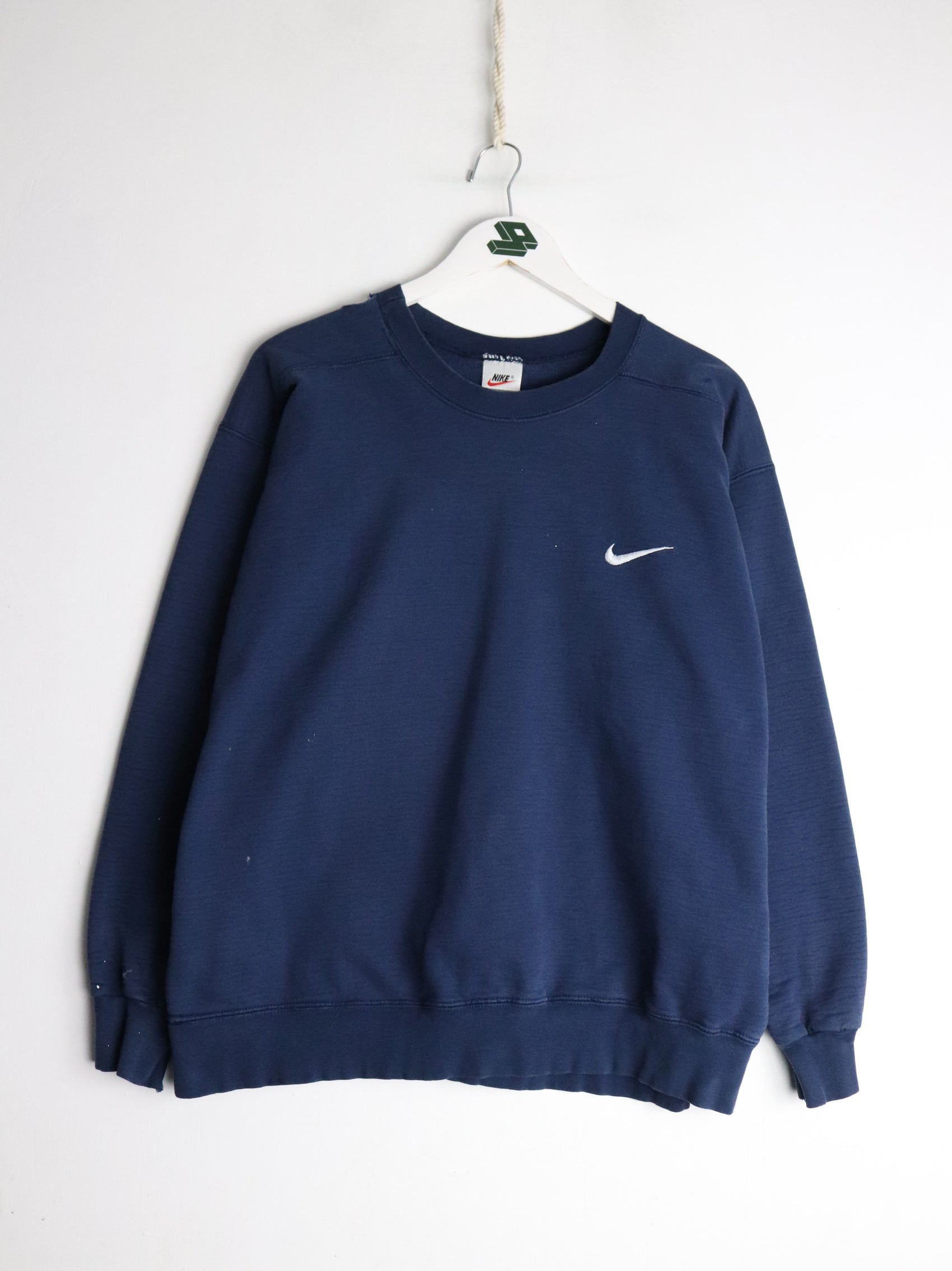 Vintage Nike Sweatshirt Mens Medium Blue Swoosh 90s