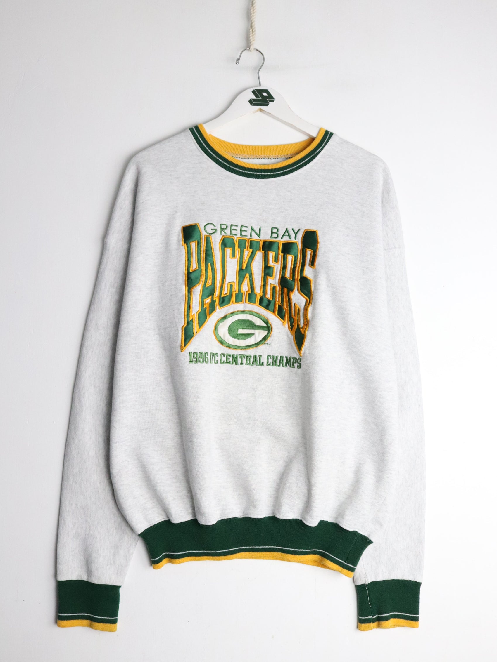 Vintage Green Bay Packers Sweatshirt Mens XL Grey NFL