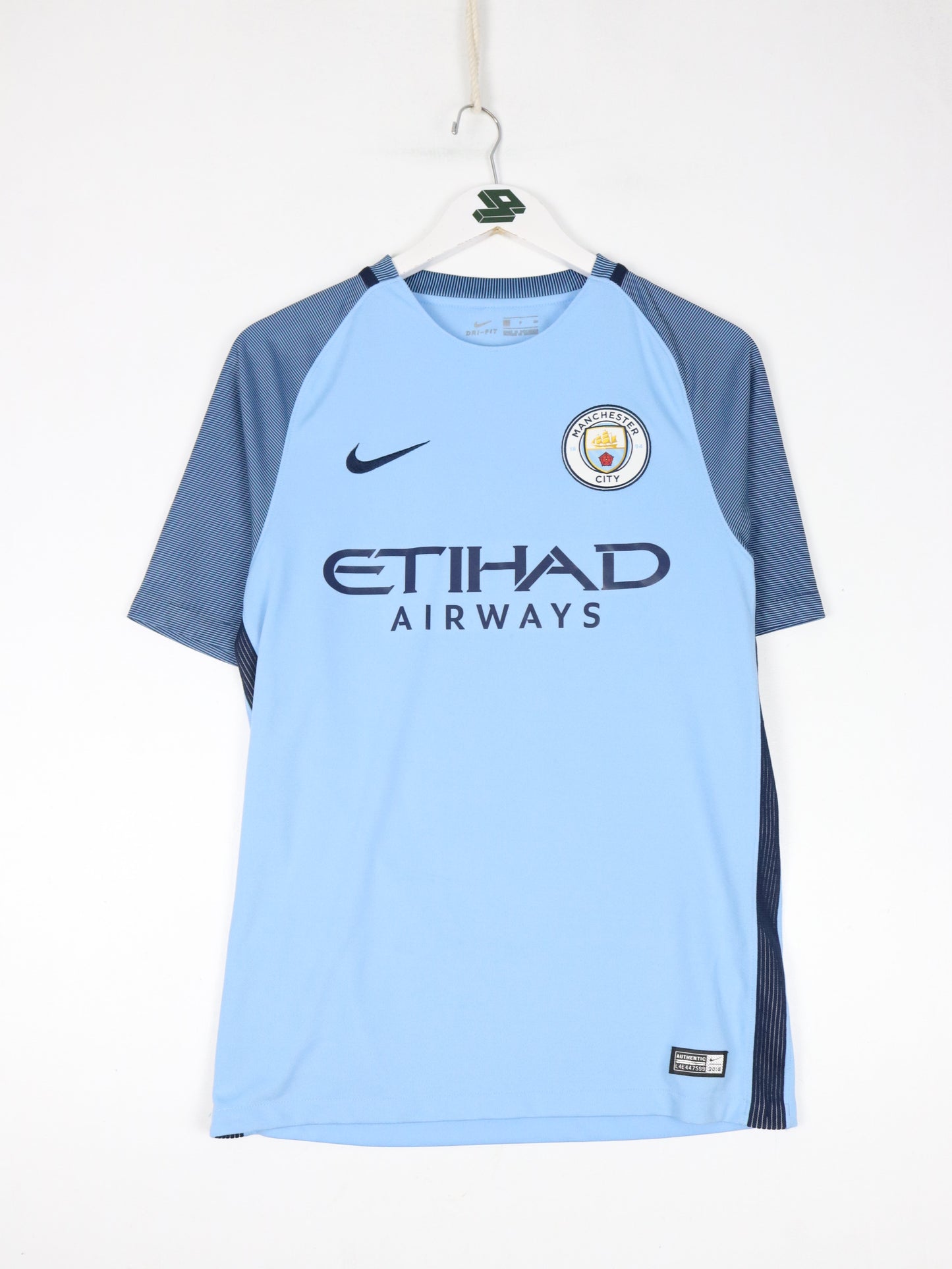 Manchester City Soccer Jersey Mens Small Blue Nike 2016/17