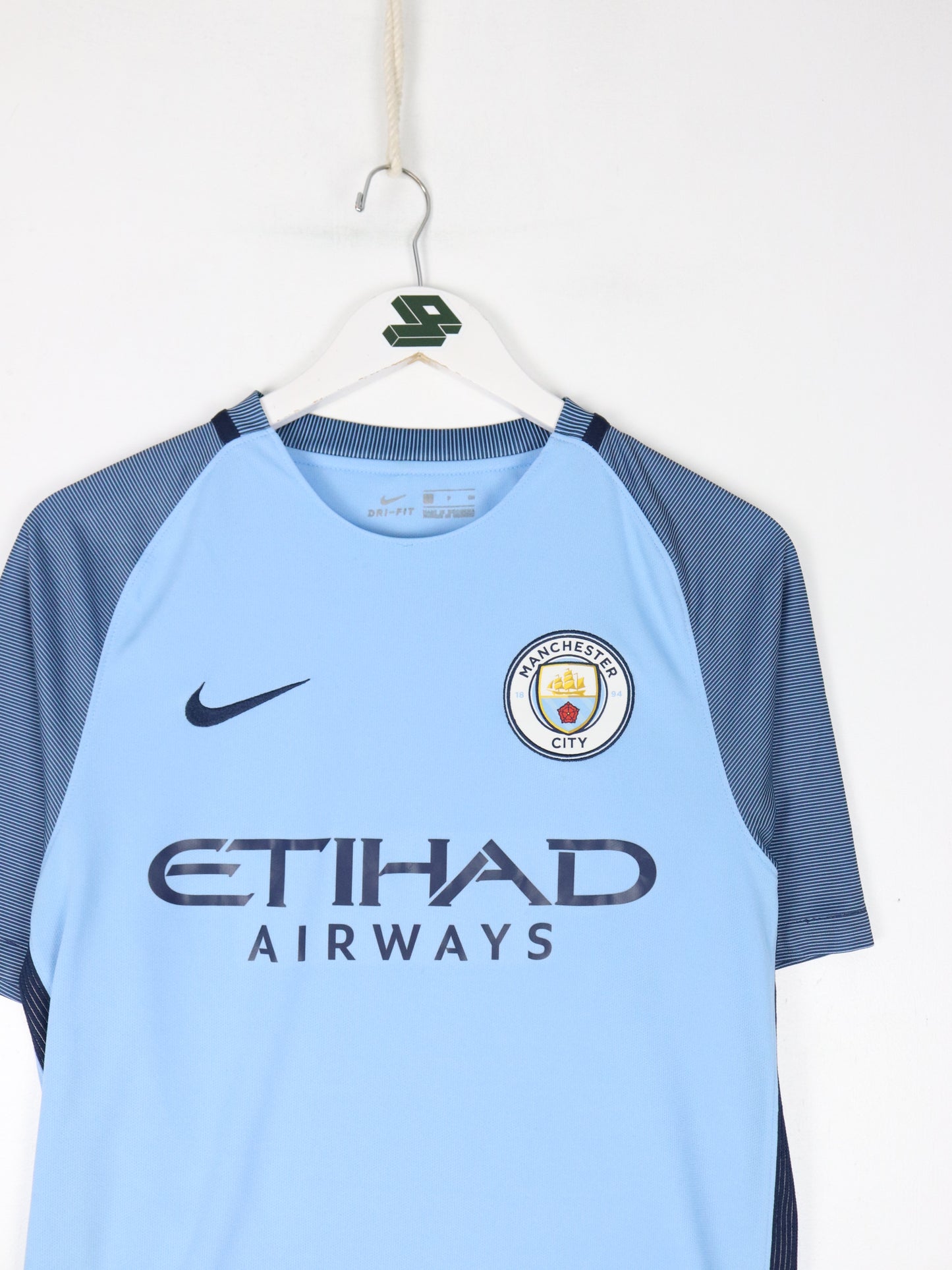 Manchester City Soccer Jersey Mens Small Blue Nike 2016/17