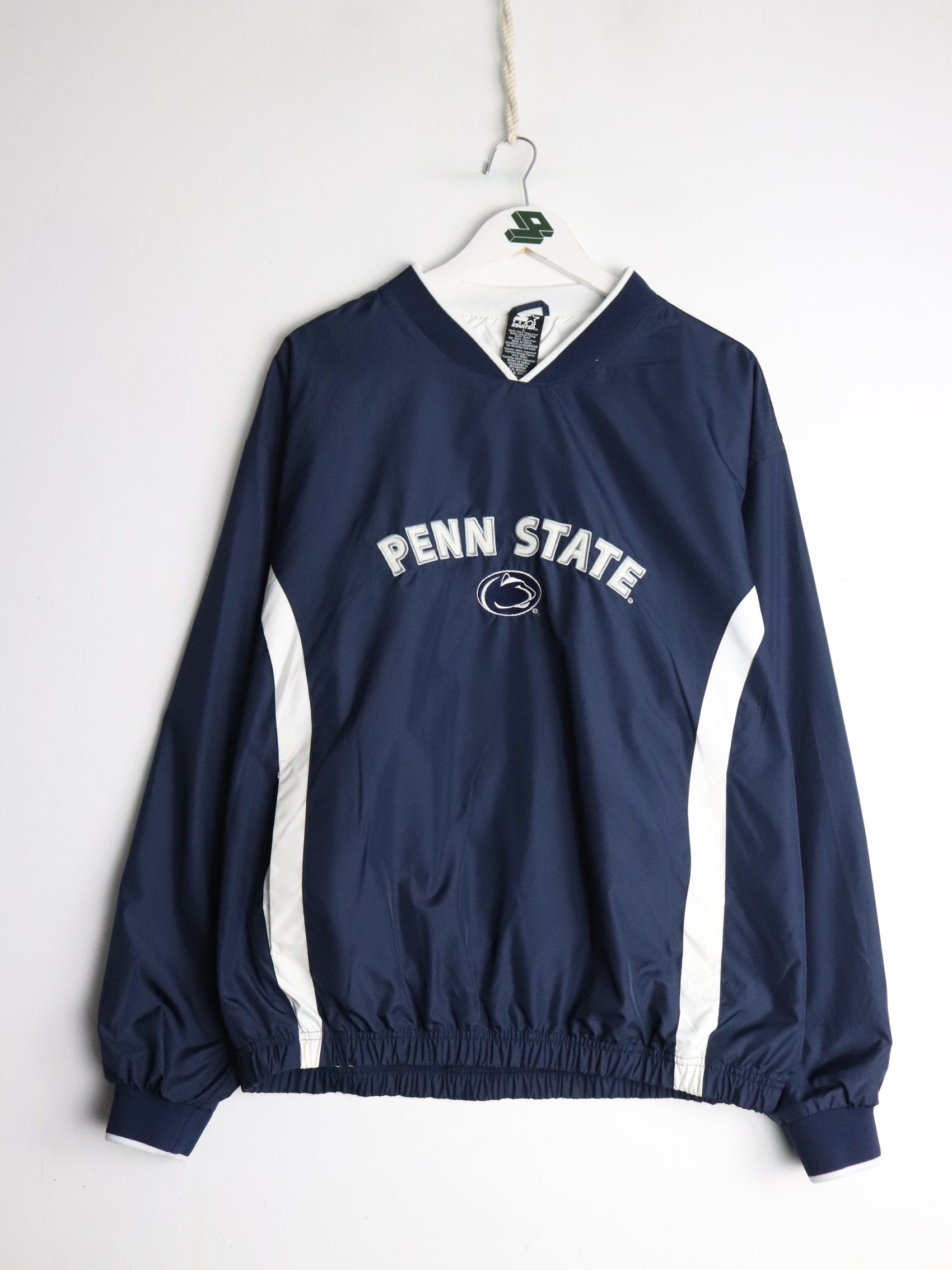 Penn State Nittany Lions Windbreaker Mens Large Blue Pullover