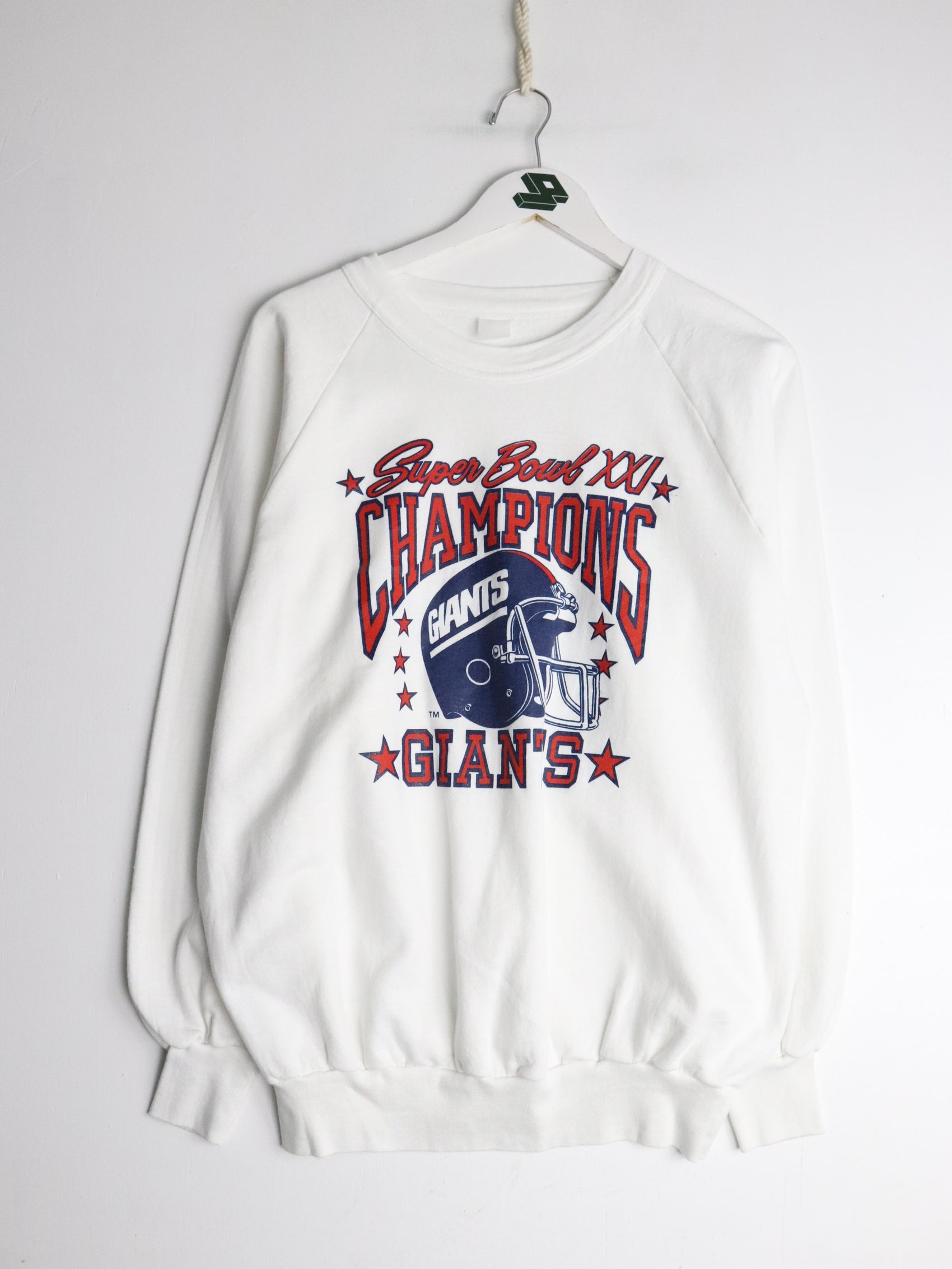 Vintage New York Giants Sweatshirt Mens Medium White NFL