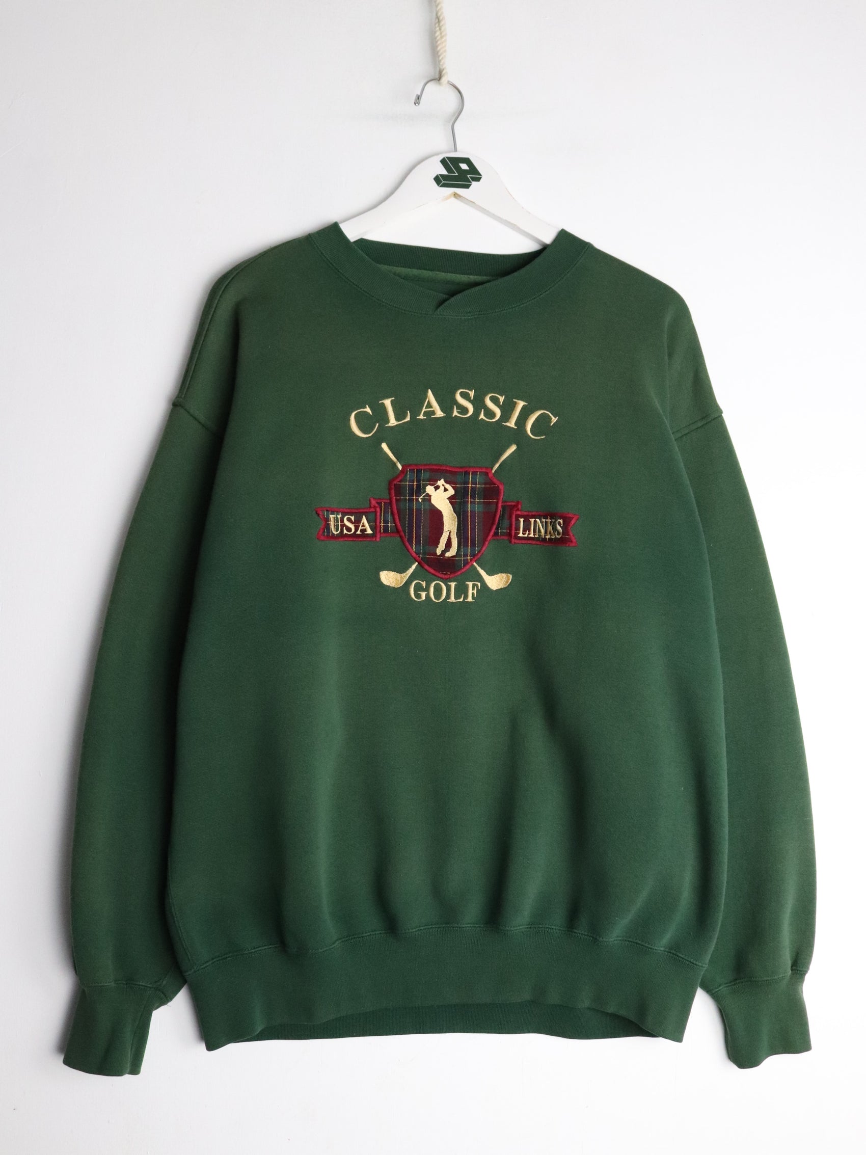 Vintage Classic Golf Sweatshirt Mens Large Green