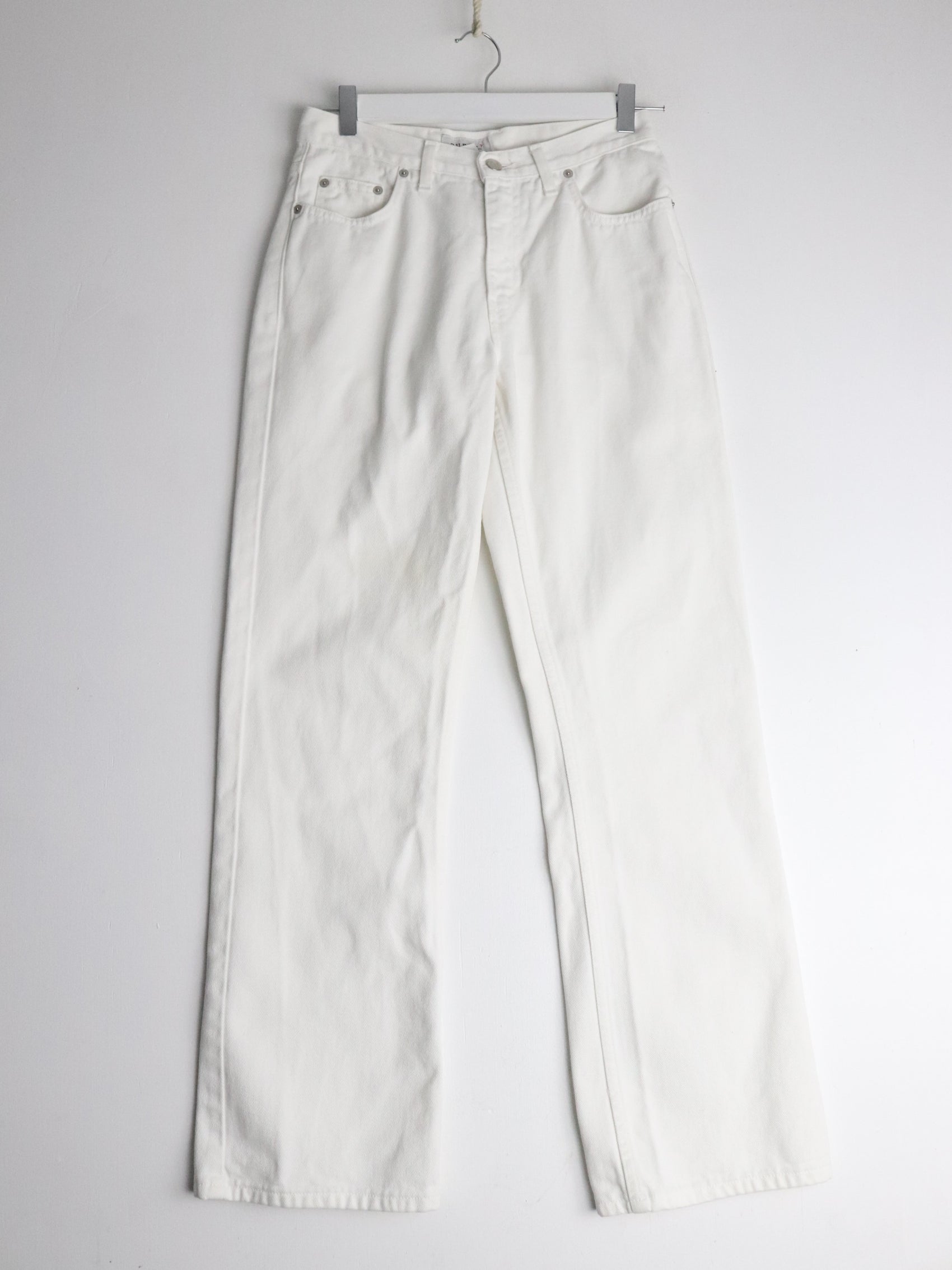 Vintage Guess Pants Womens 28 x 30 White Denim Jeans