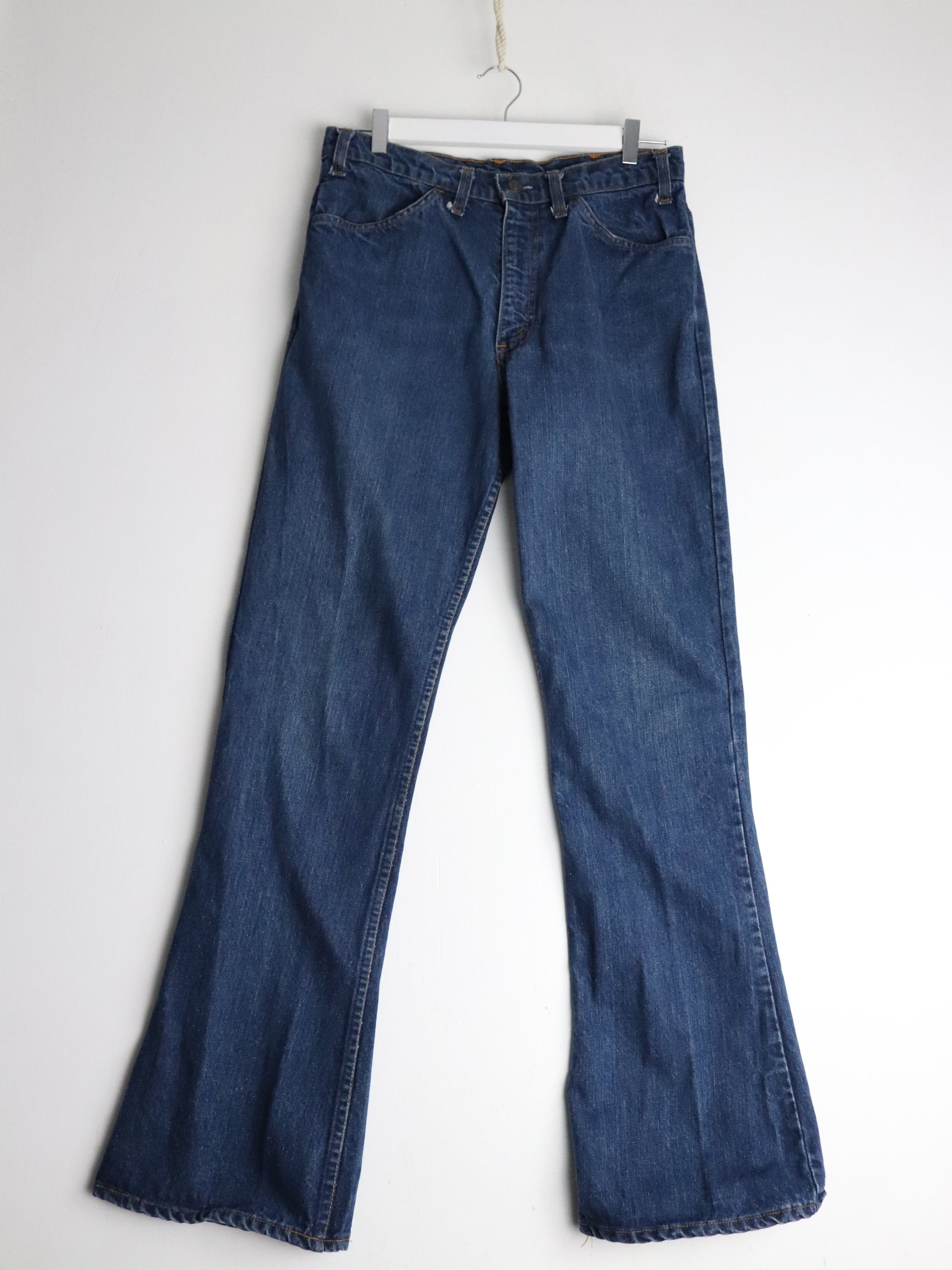 Vintage Levi's Pants Mens 32 x 33 Blue Denim Jeans Bootcut Flare