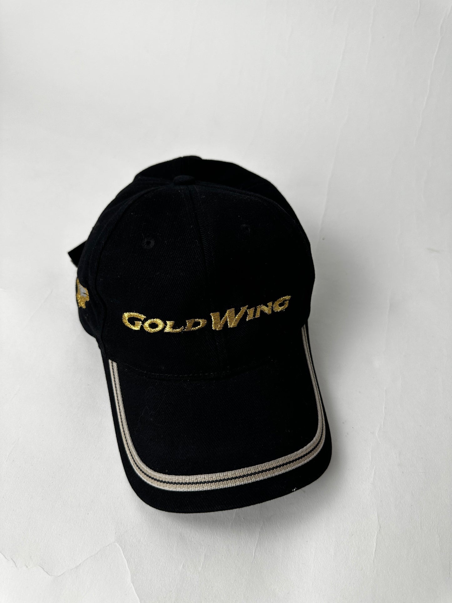 Vintage Goldwing Hat Cap Adult Black Strap Back Car Promo
