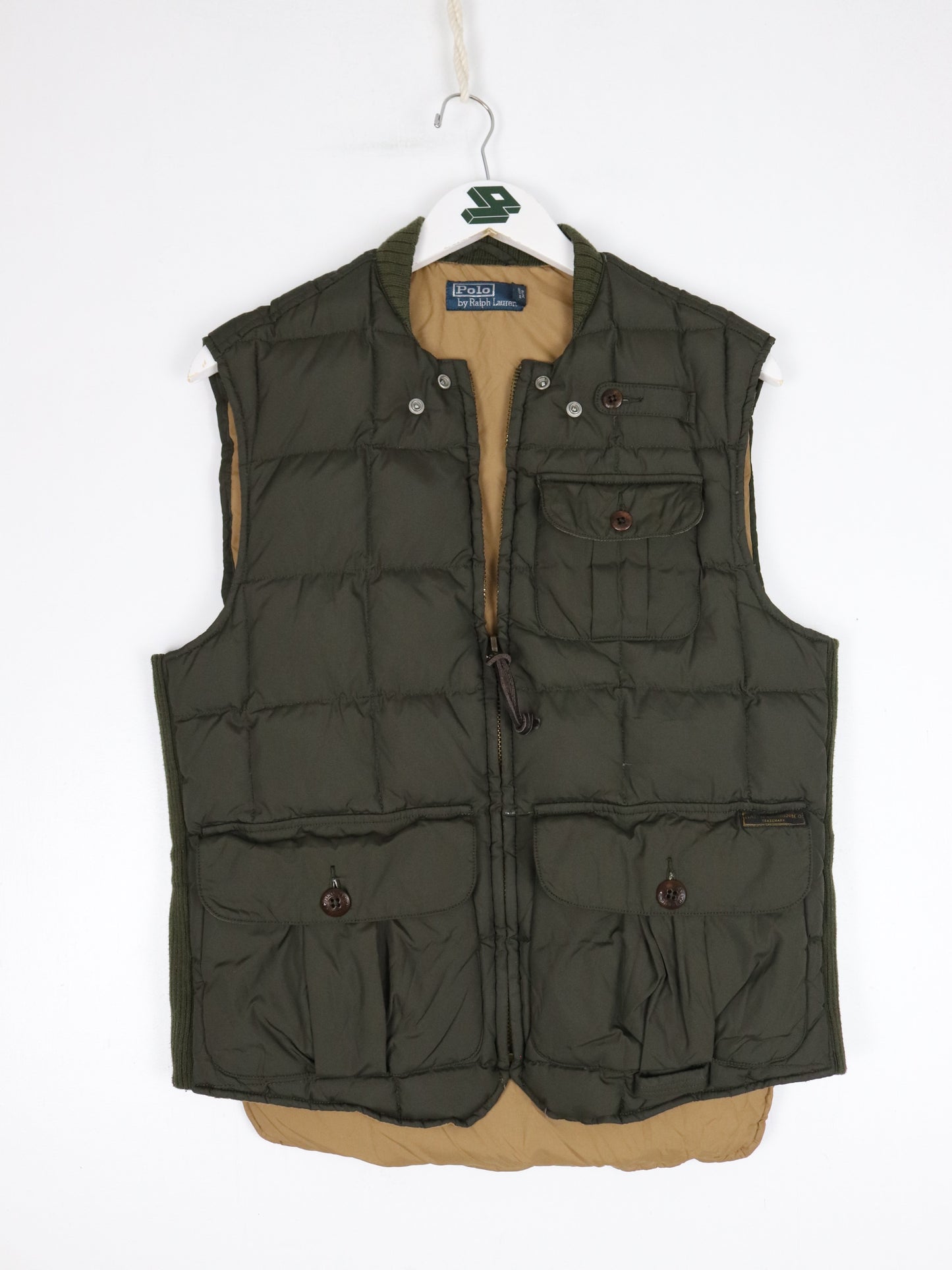 Vintage Polo Ralph Lauren Vest Mens Small Green Down Jacket Outdoors Sportsman