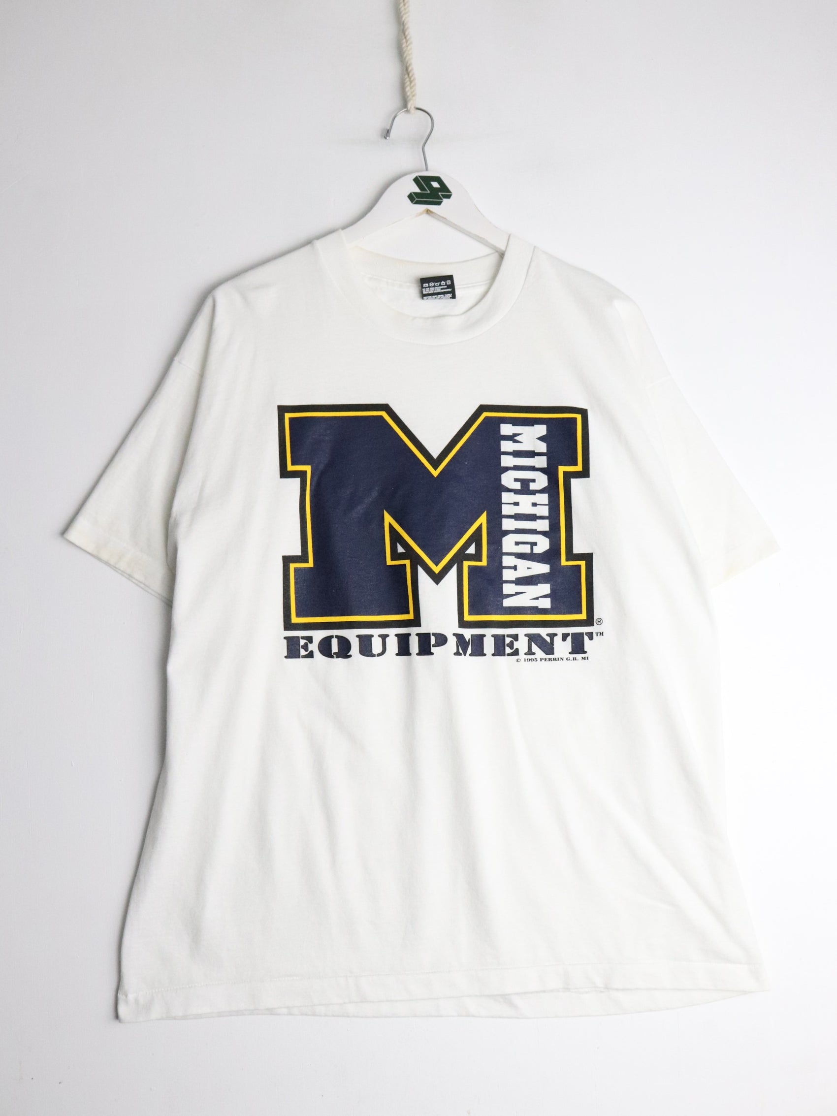 Vintage Michigan Wolverines T Shirt Mens XL White 90s College