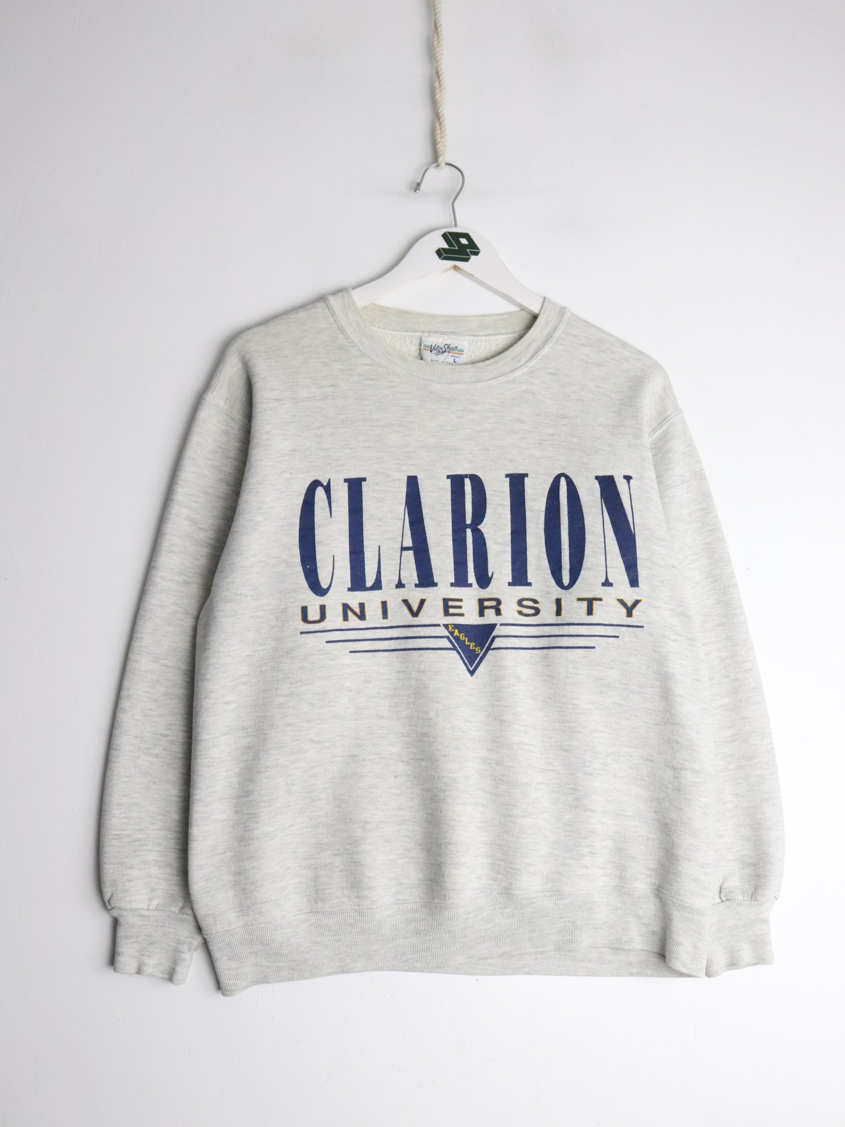 Vintage Clarion University Sweatshirt Fits Mens Small Grey College