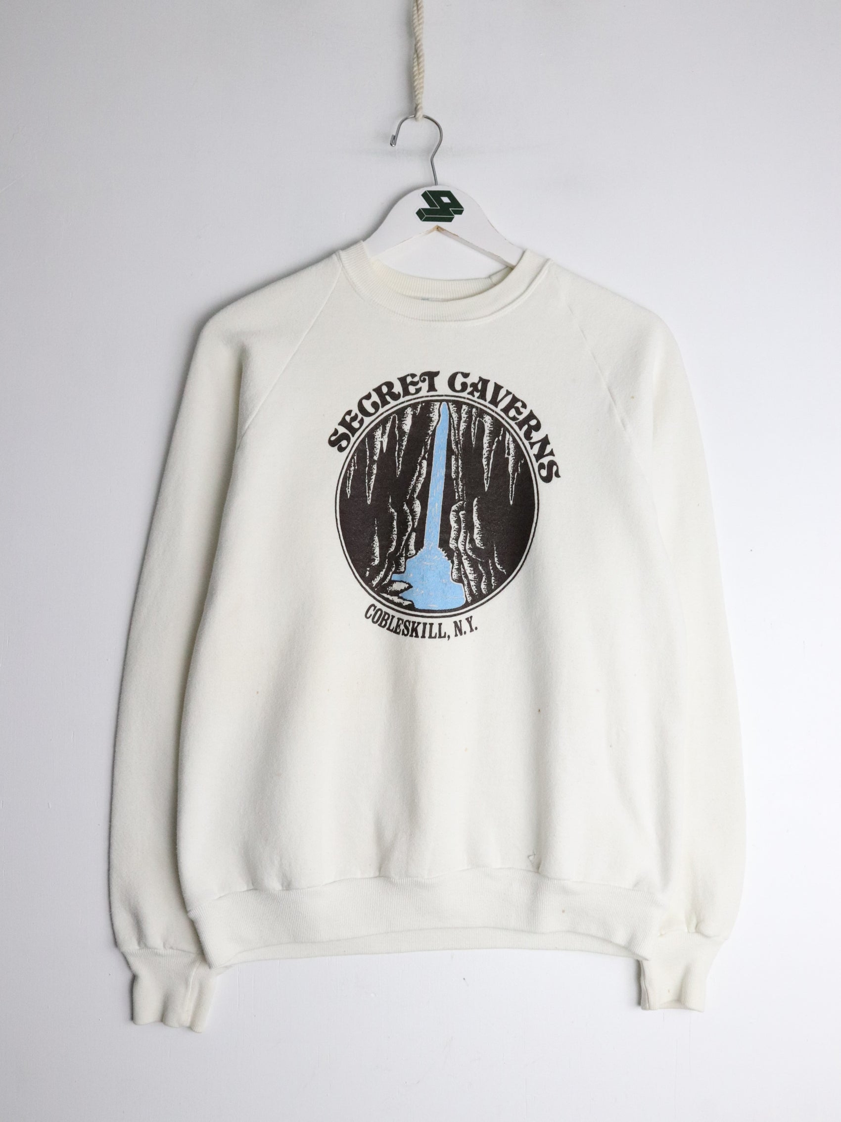 Vintage Secret Caverns Sweatshirt Fits Mens Small White