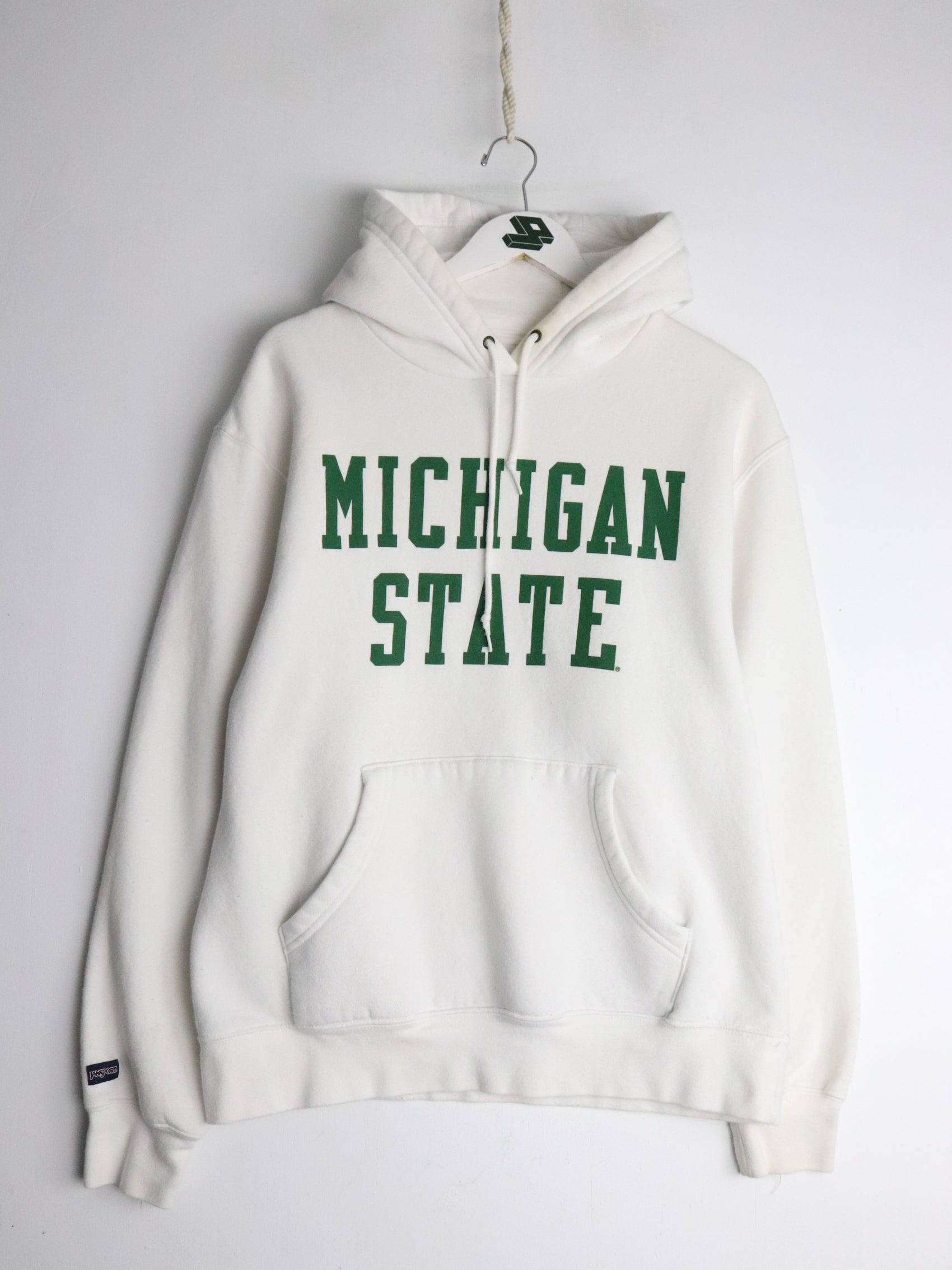 Michigan State Spartans Sweatshirt Mens Medium White College Hoodie