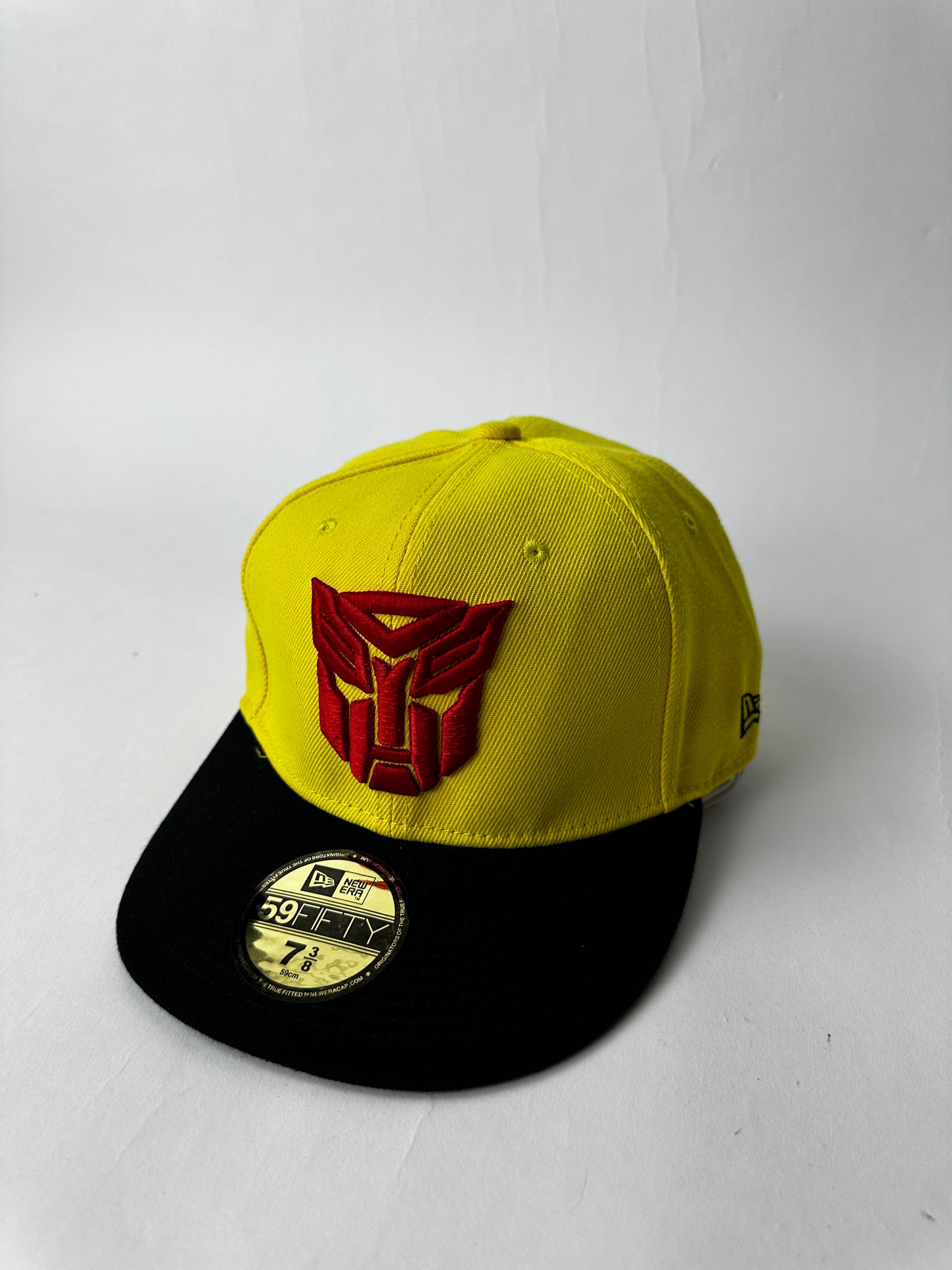 Transformers Hat Cap Adult 7 3/8 Yellow Fitted New Era