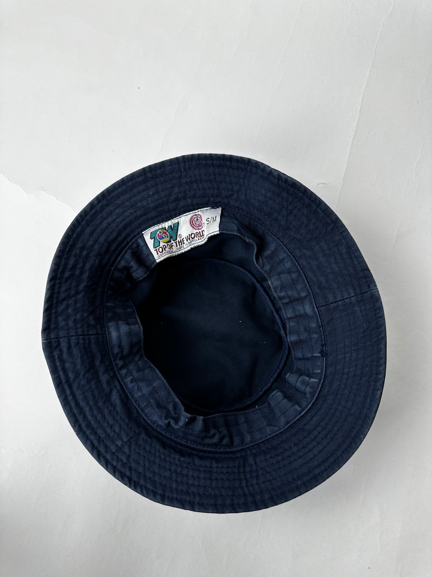 Vintage Michigan Wolverines Bucket Hat Cap Adult S/M Blue College